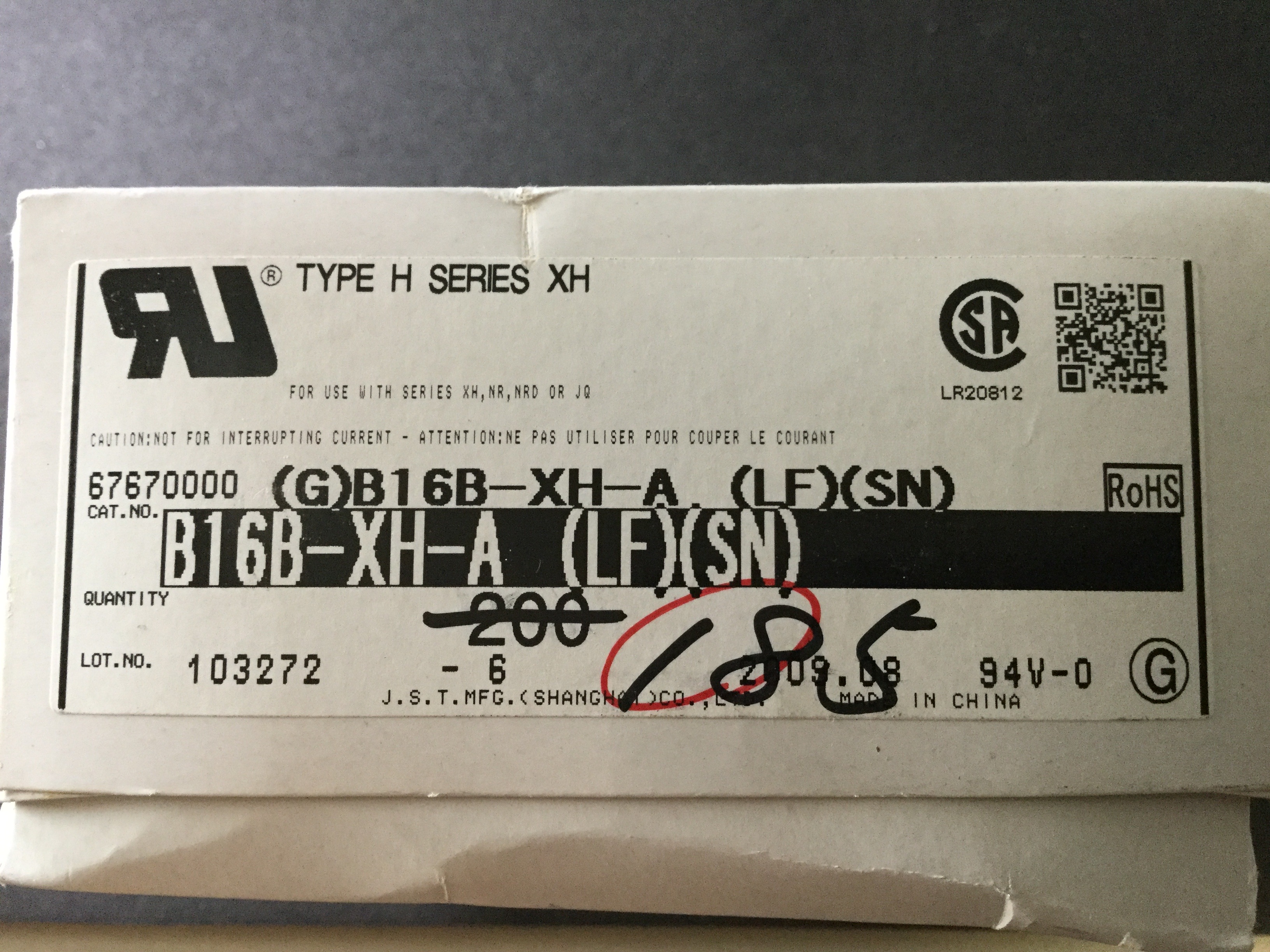 B16B-XH-A(LF)(SN)