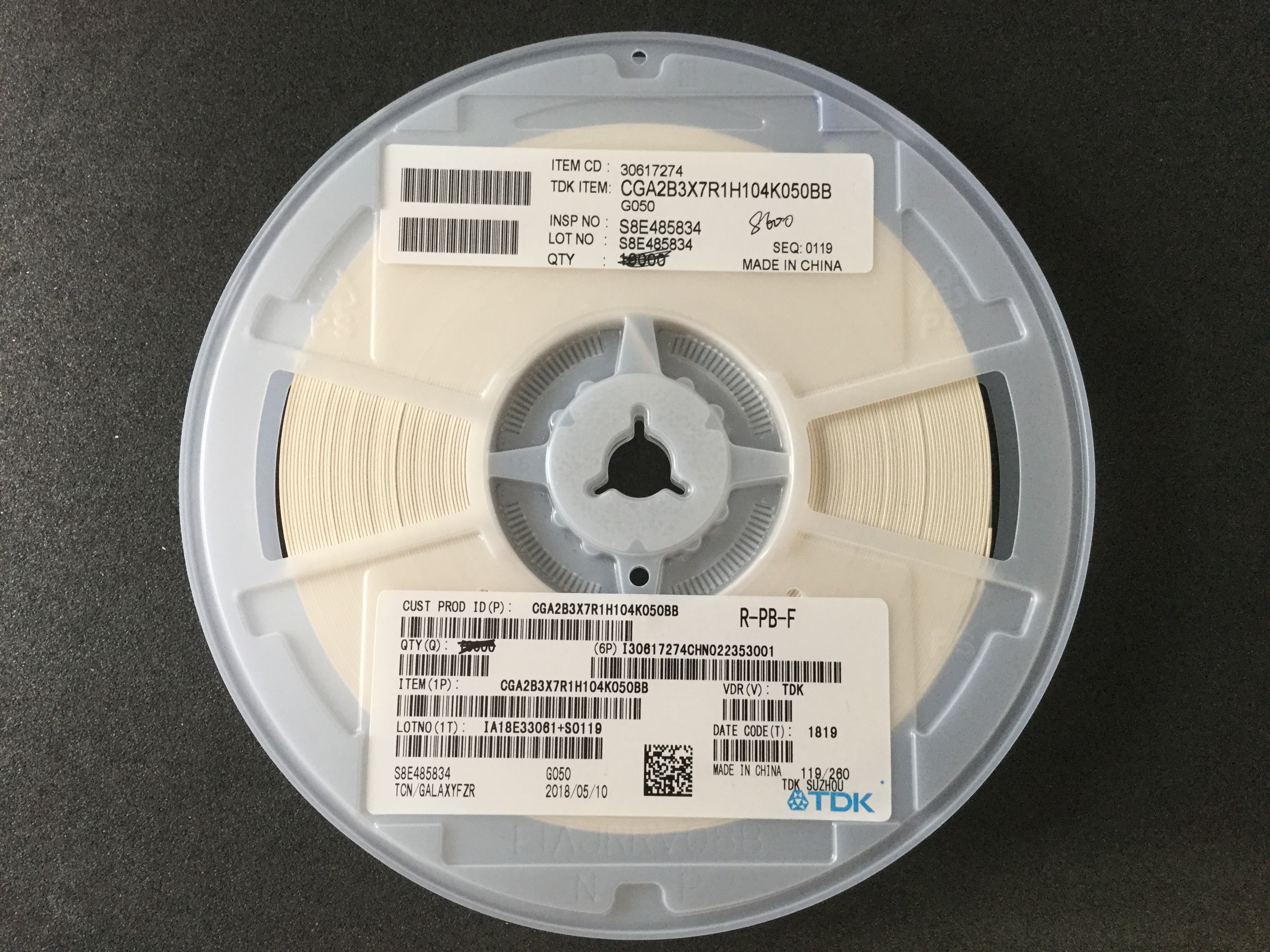 CGA2B3X7R1H104K050BB