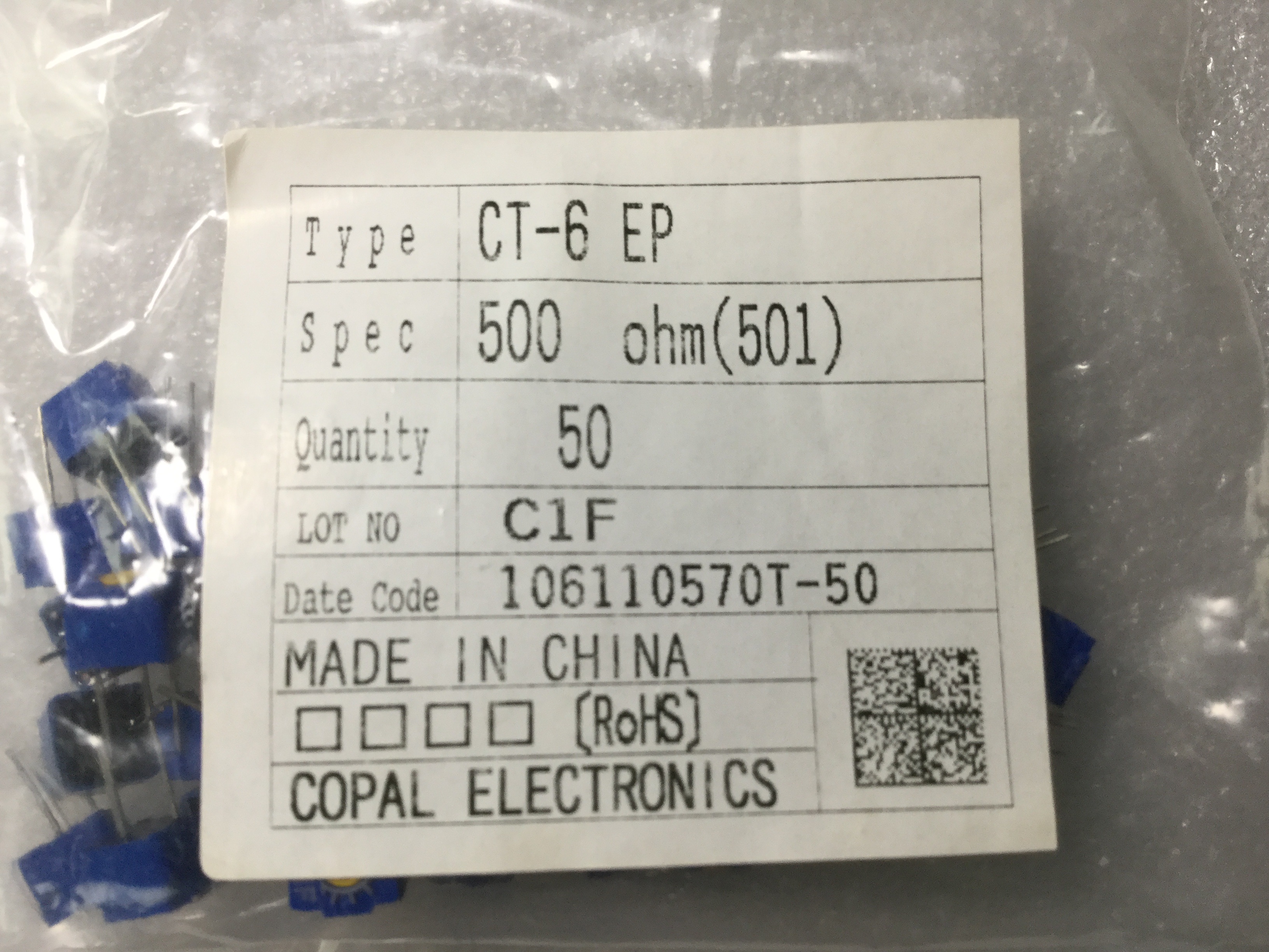 CT-6P 500 OHM