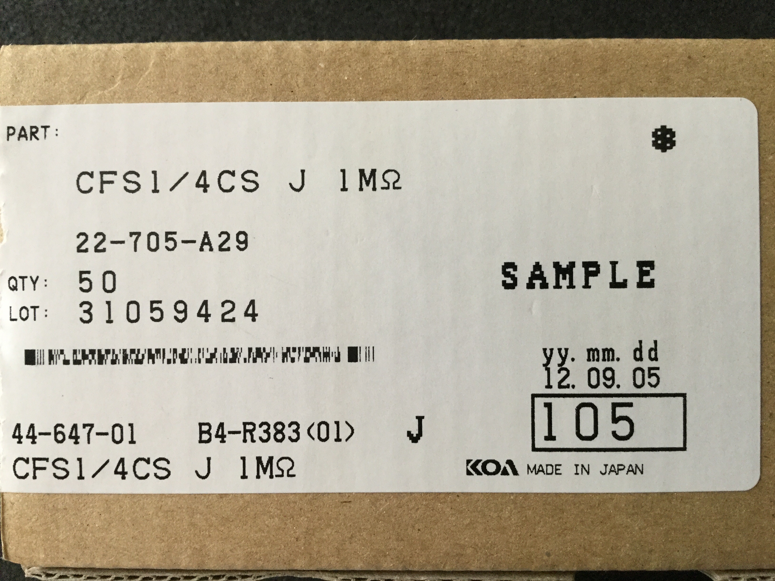 CFS1/4CS105J