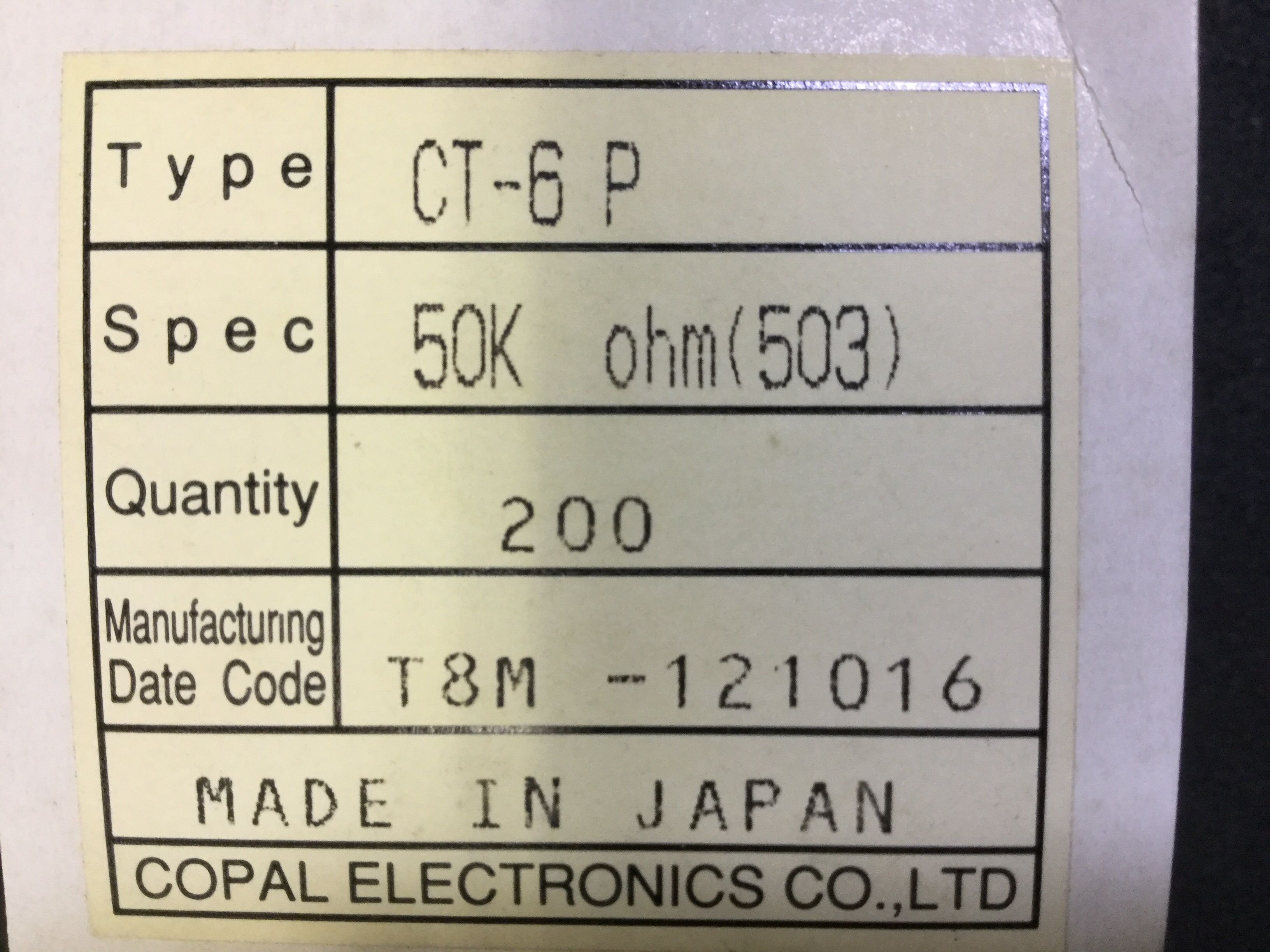 CT-6P 50K OHM