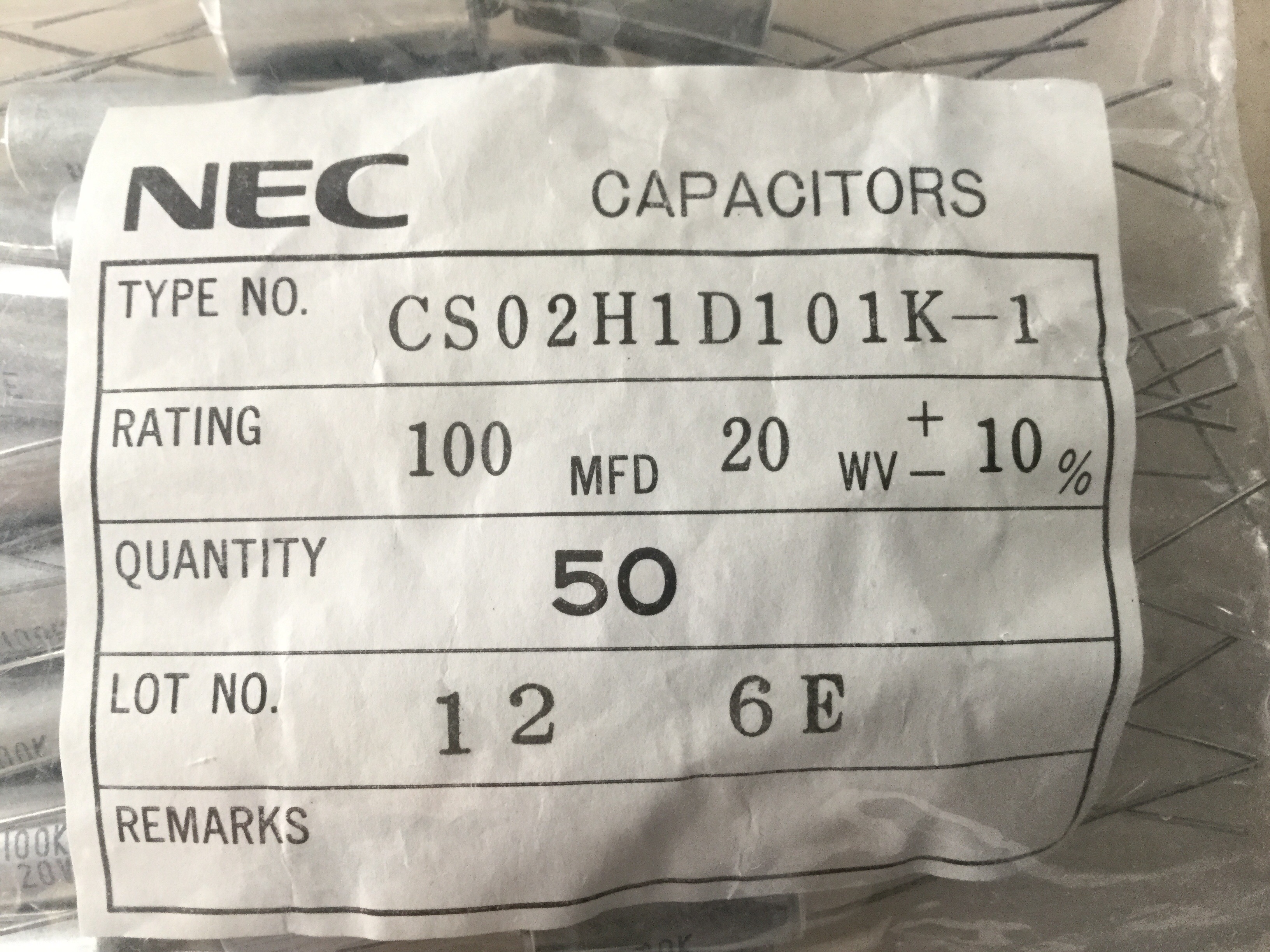CS02H1D101K-1/100K20V