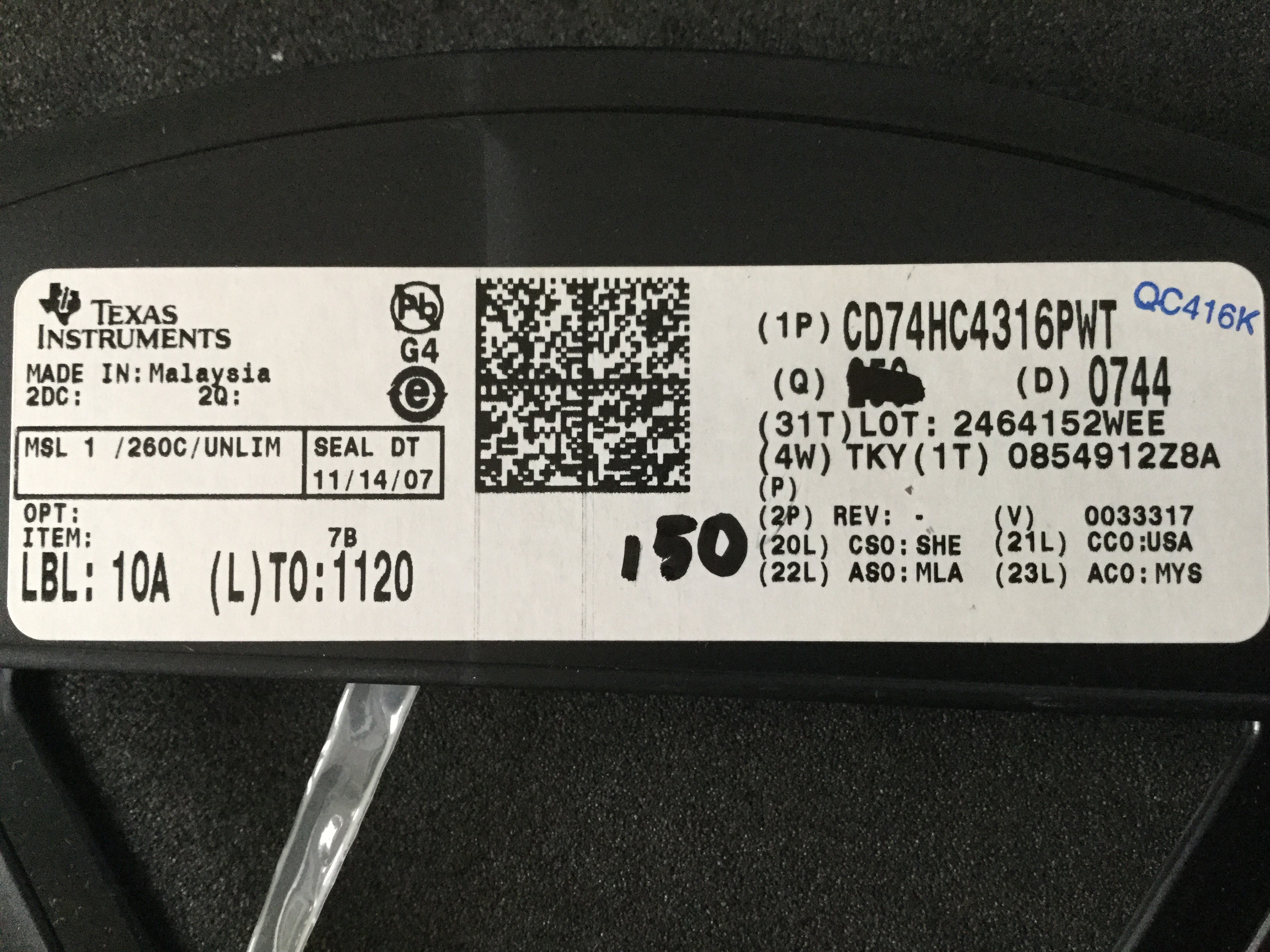 CD74HC4316PWT