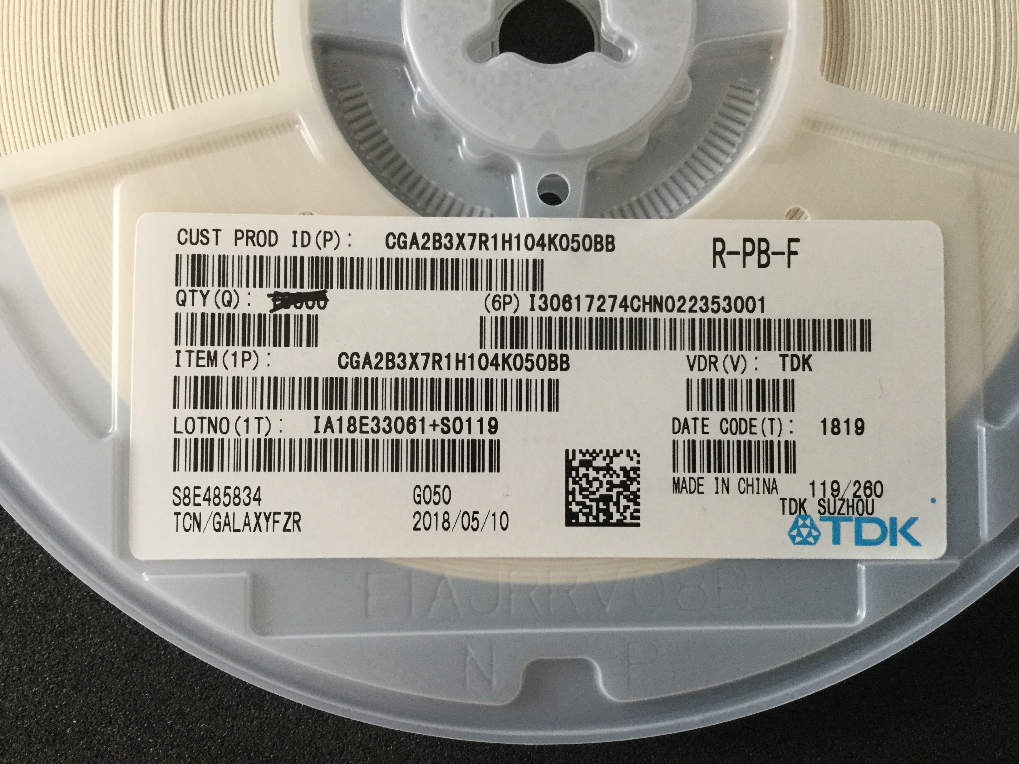 CGA2B3X7R1H104K050BB