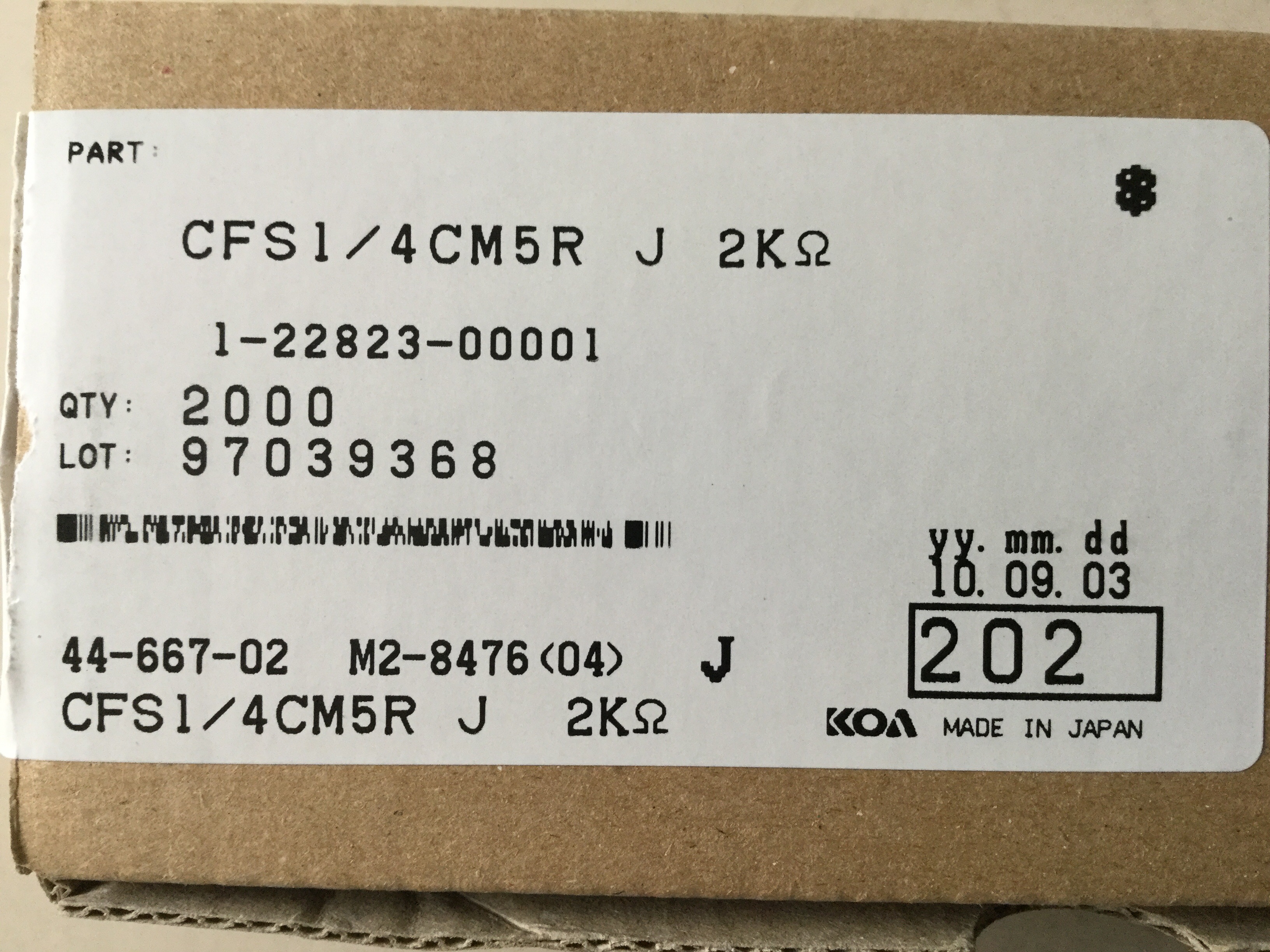 CFS1/4CM5R202J