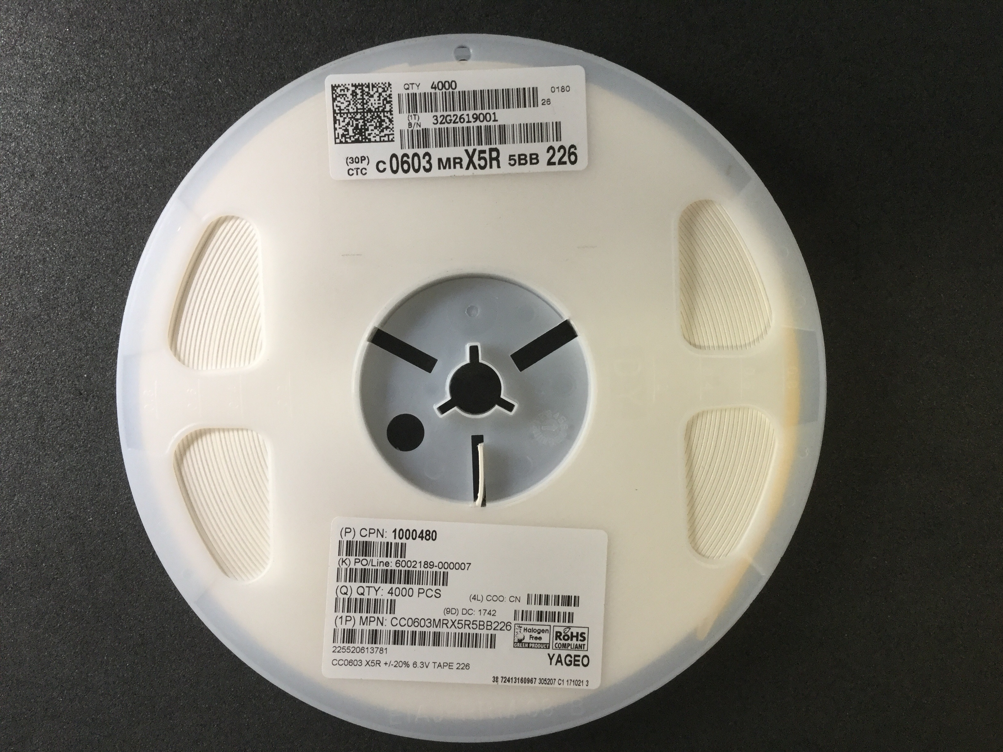 CC0603MRX5R5BB226