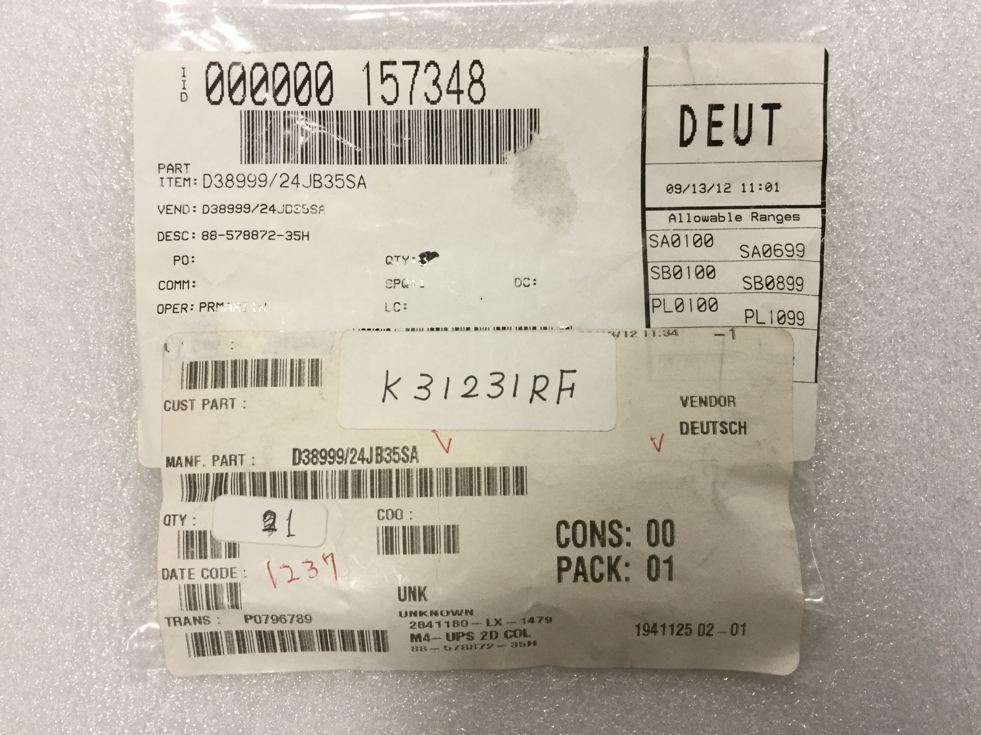 D38999/24JB35SA
