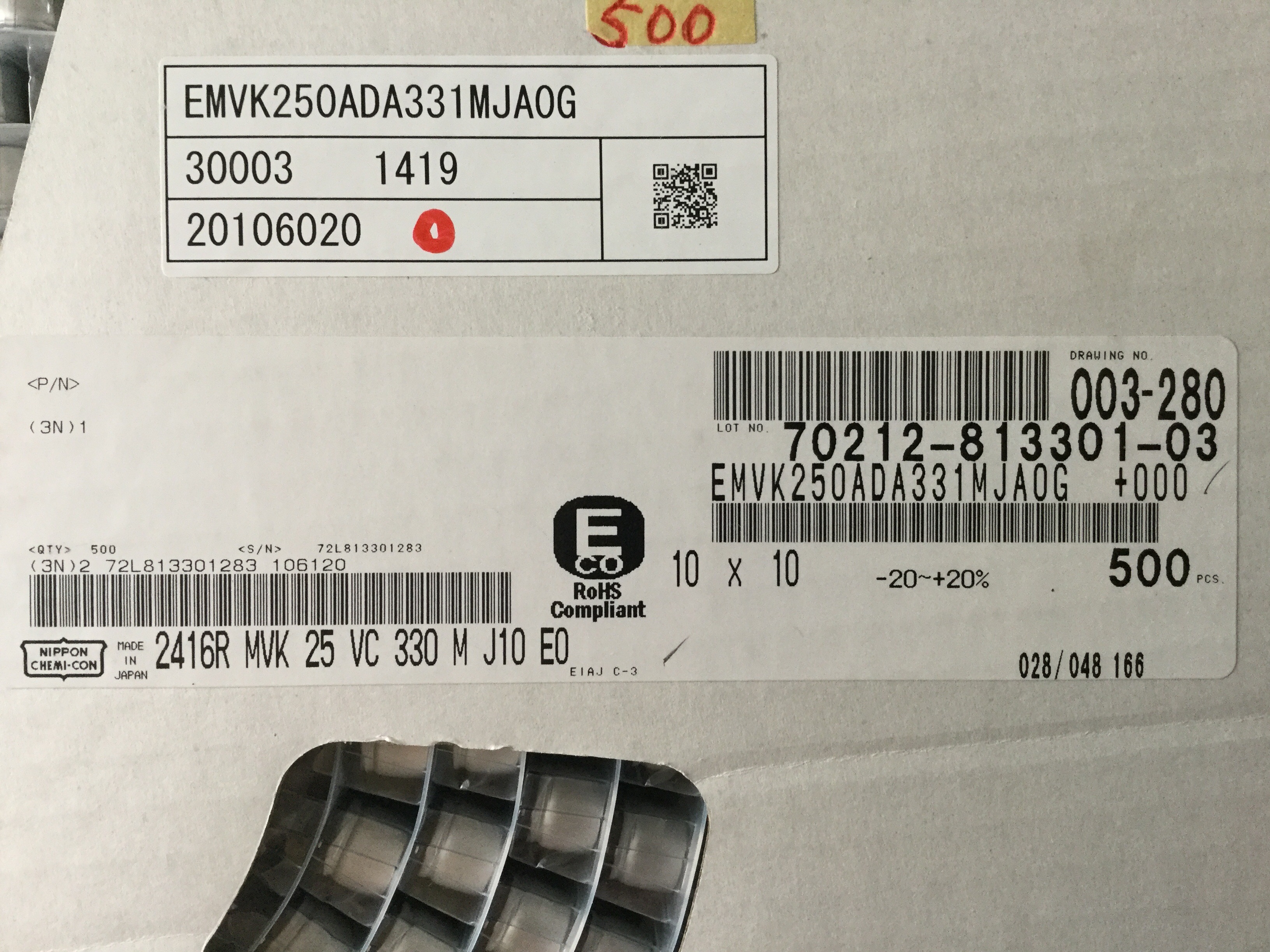 EMVK250ADA331MJA0G