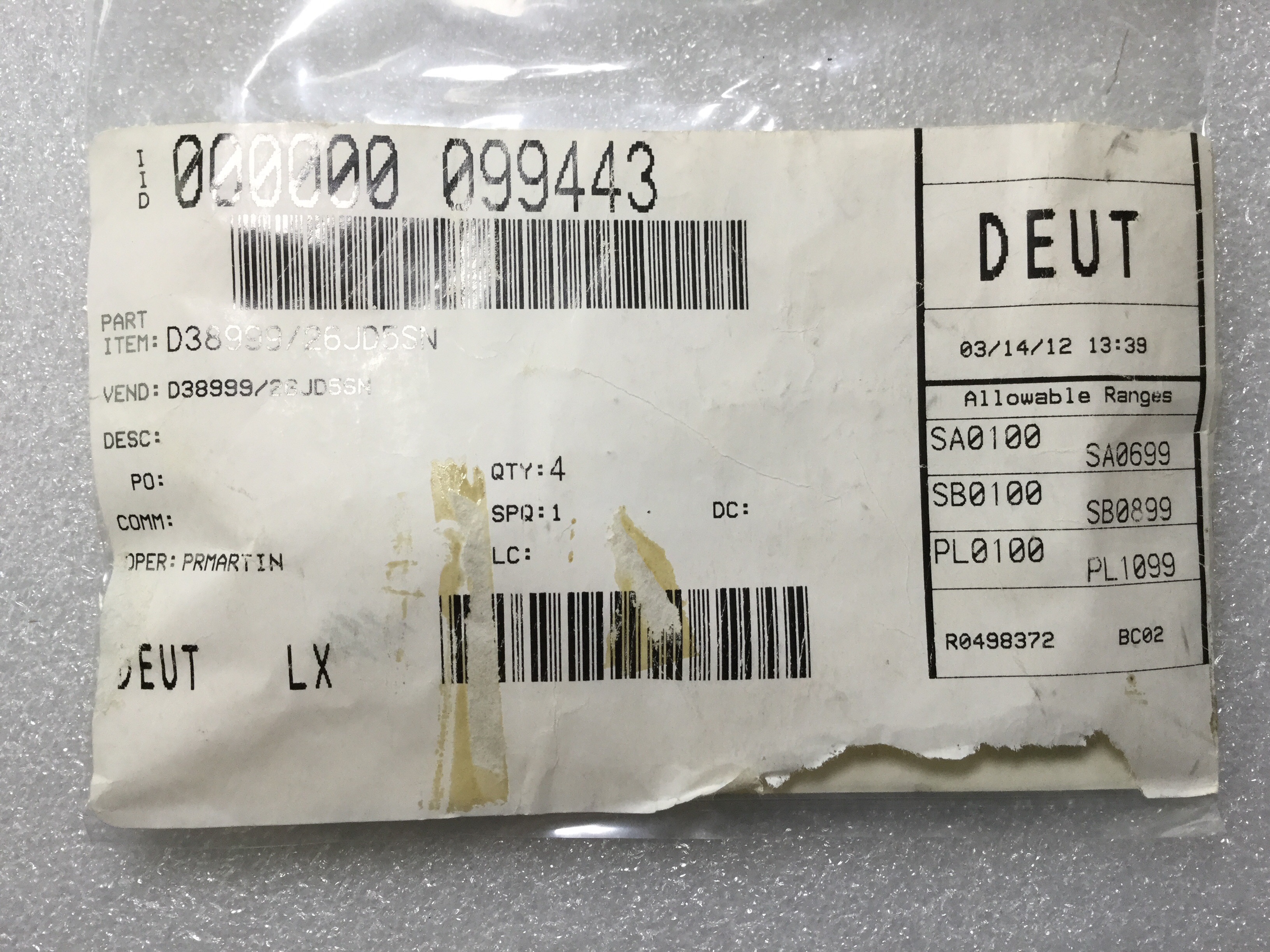 D38999/26JD05SN