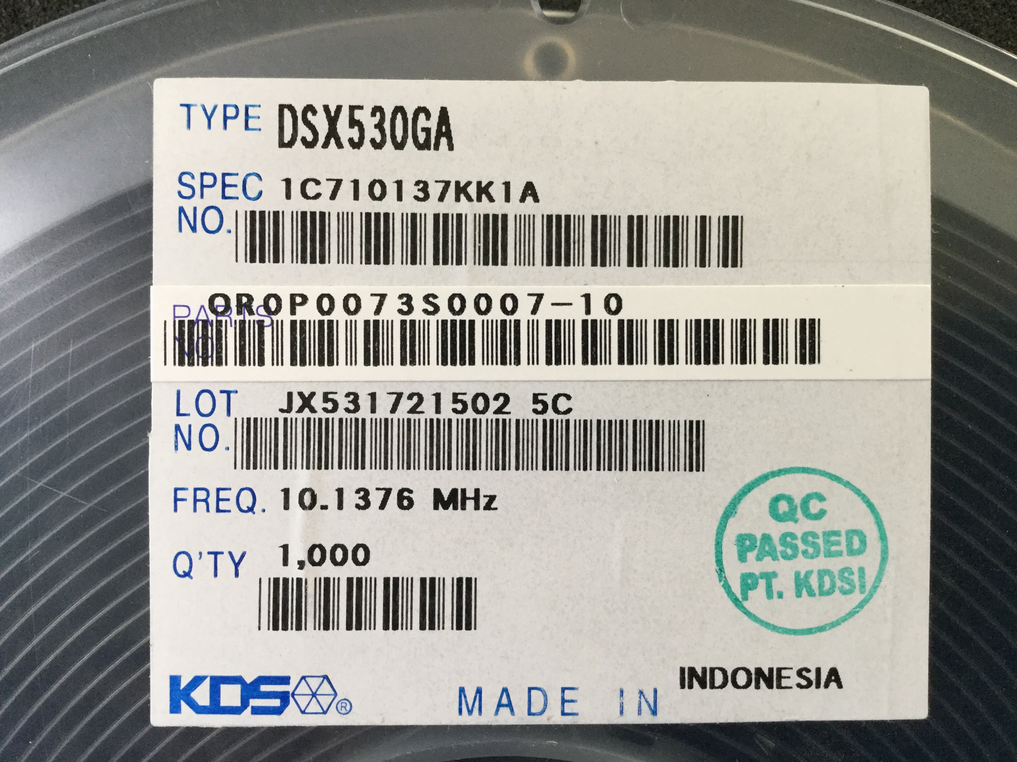 DSX530GA 10.1376MHZ