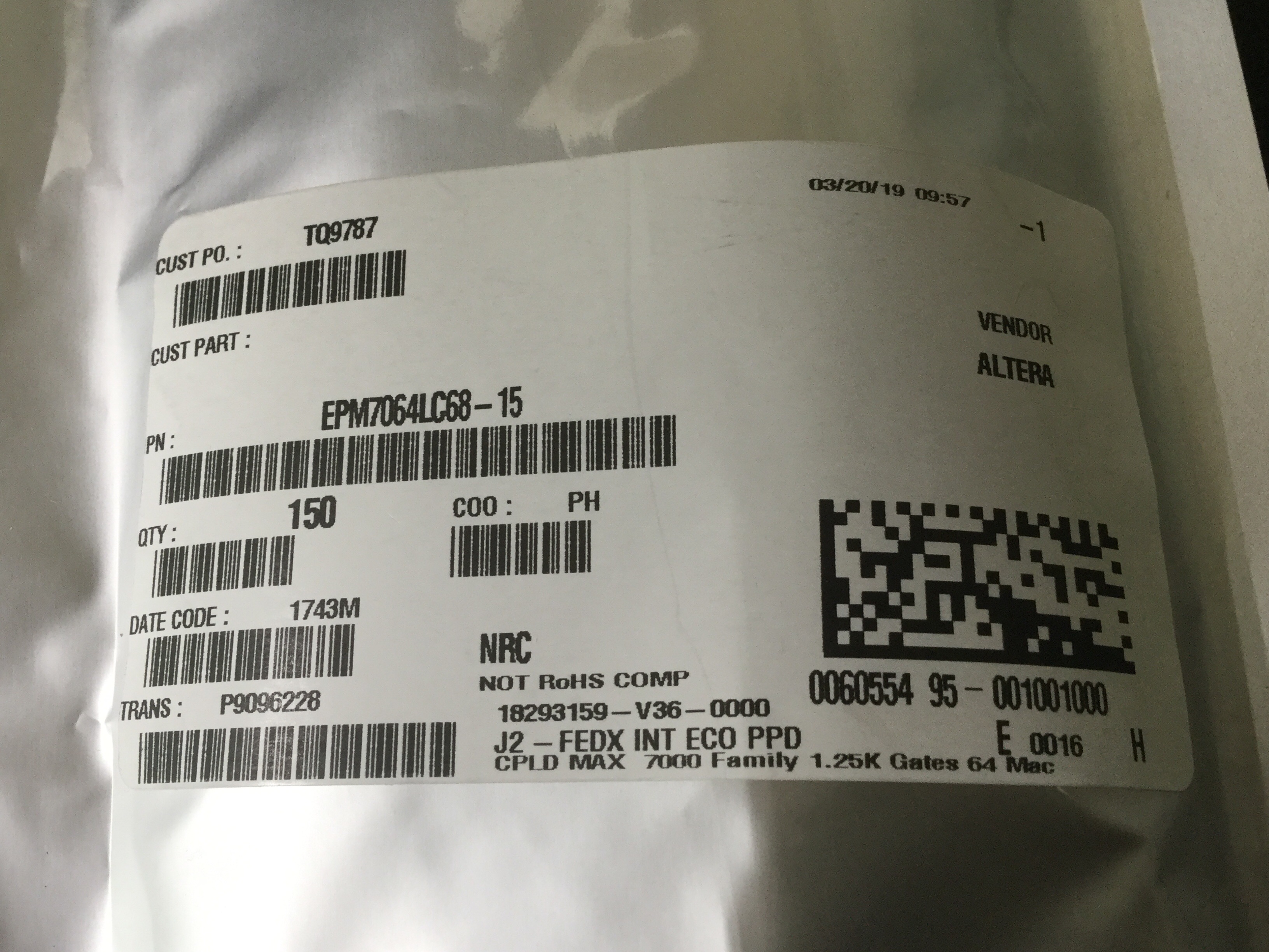 EPM7064LC68-15