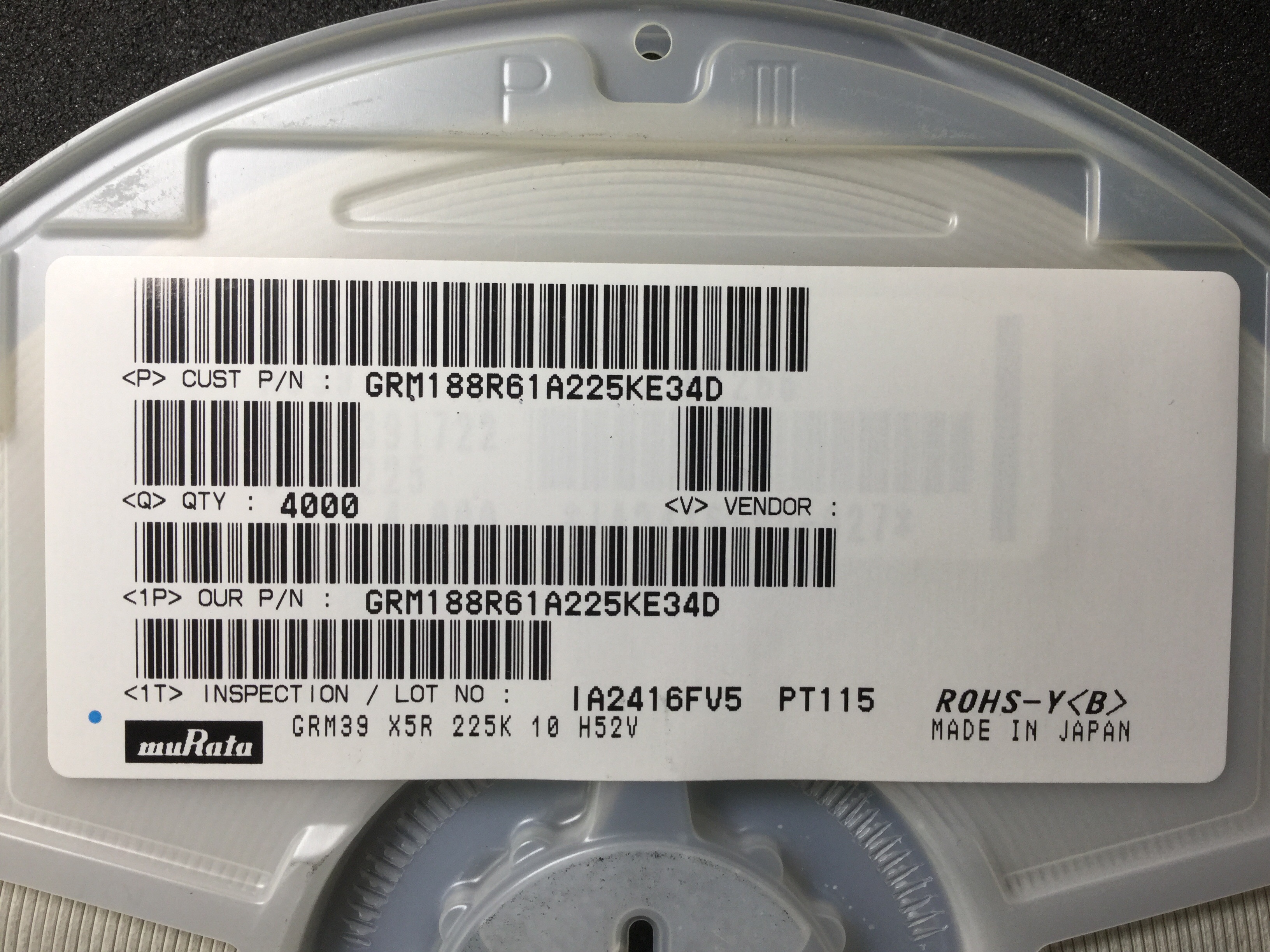 GRM188R61A225KE34D