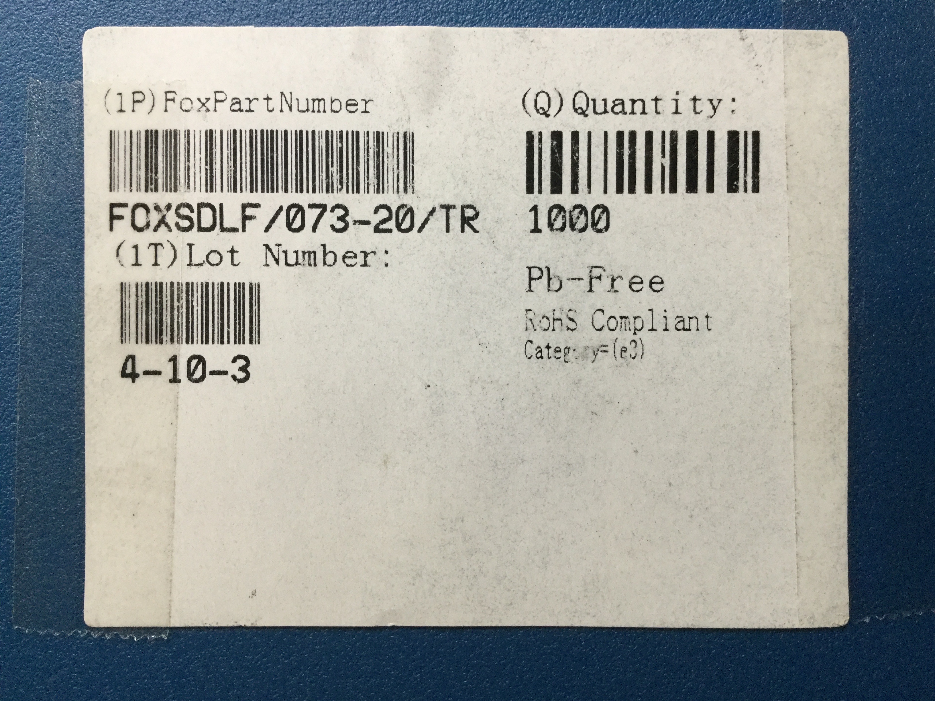 FOXSDLF/073-20/TR