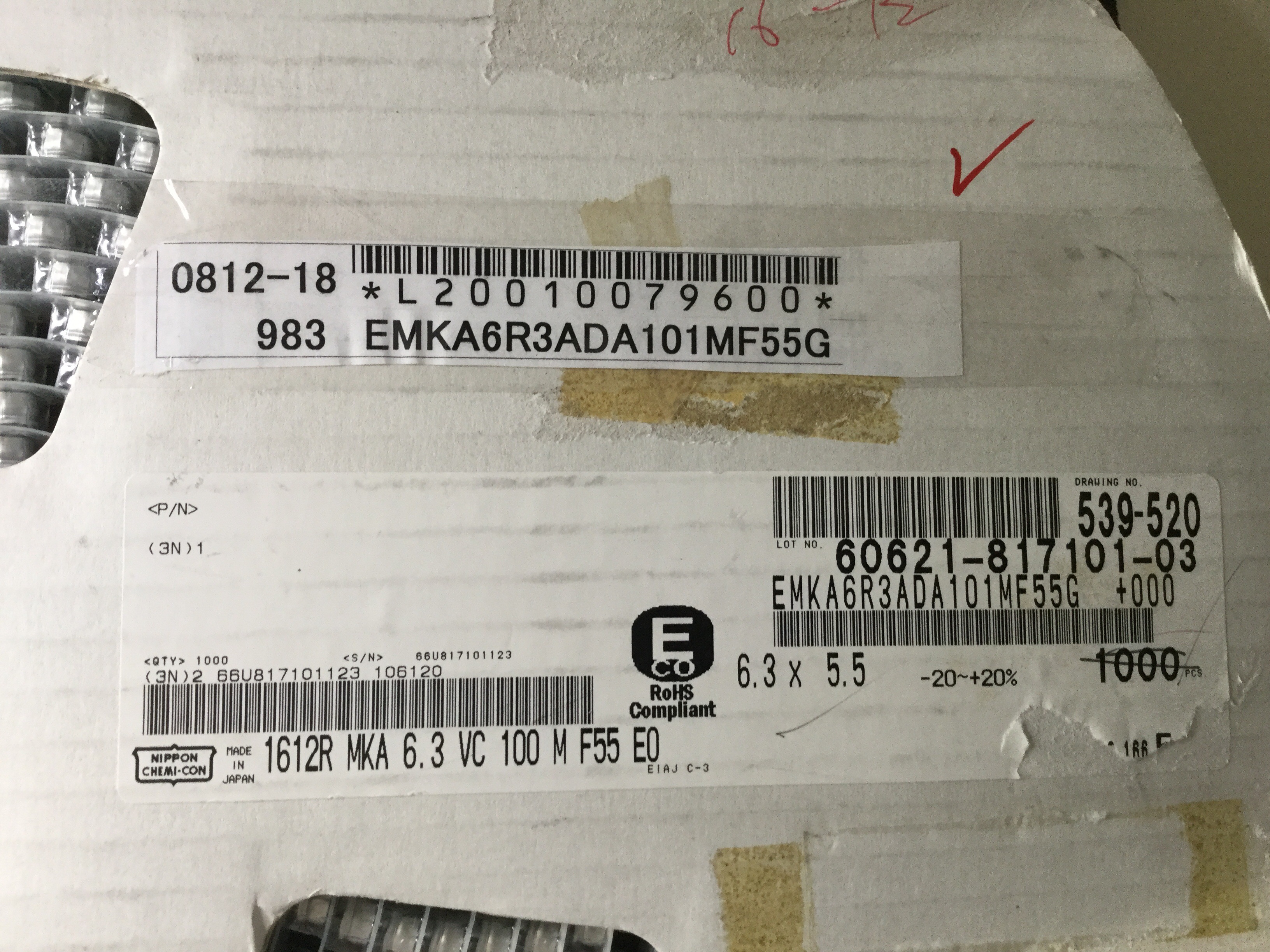 EMKA6R3ADA101MF55G