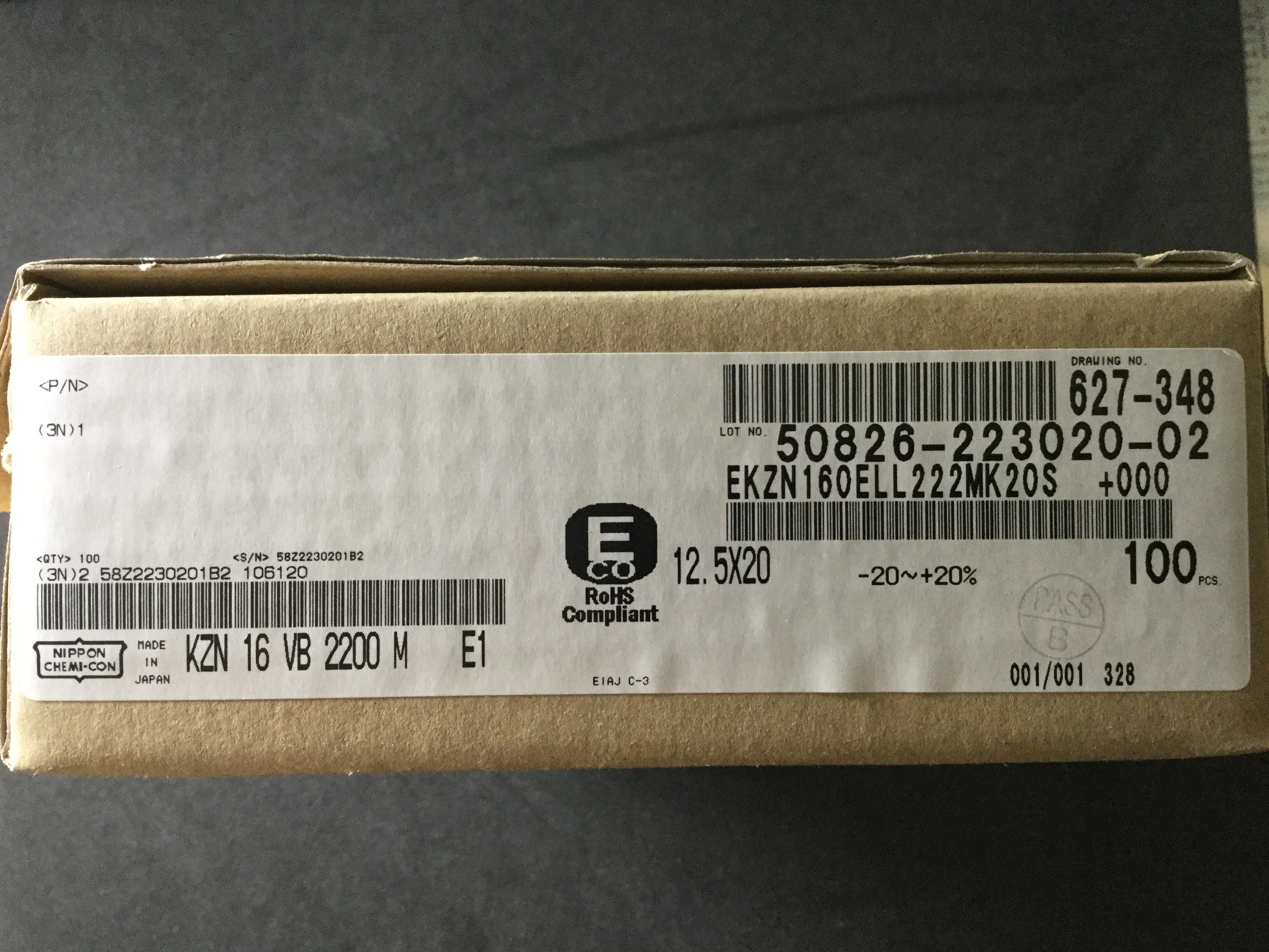 EKZN160ELL222MK20S