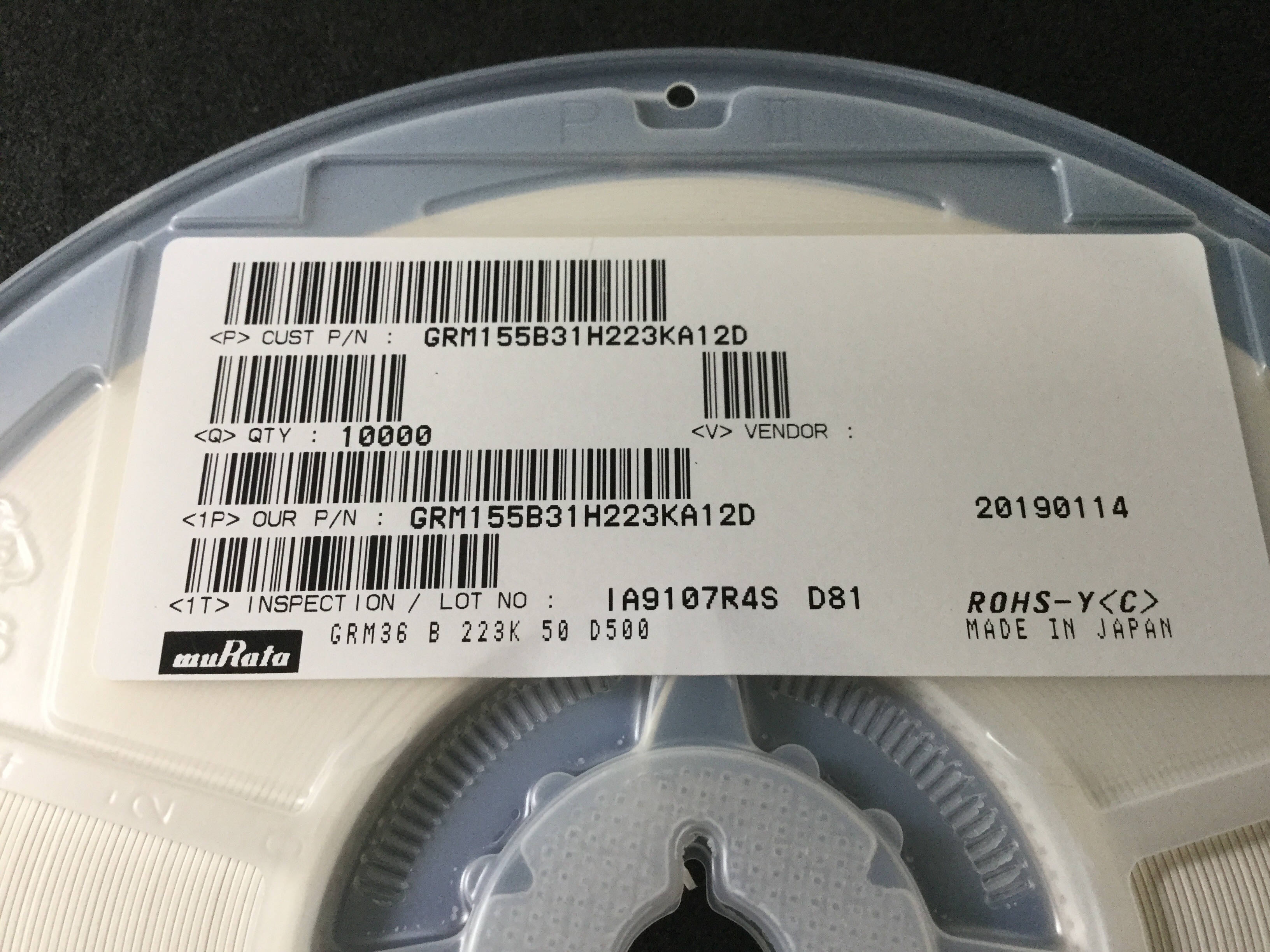 GRM155B31H223KA12D