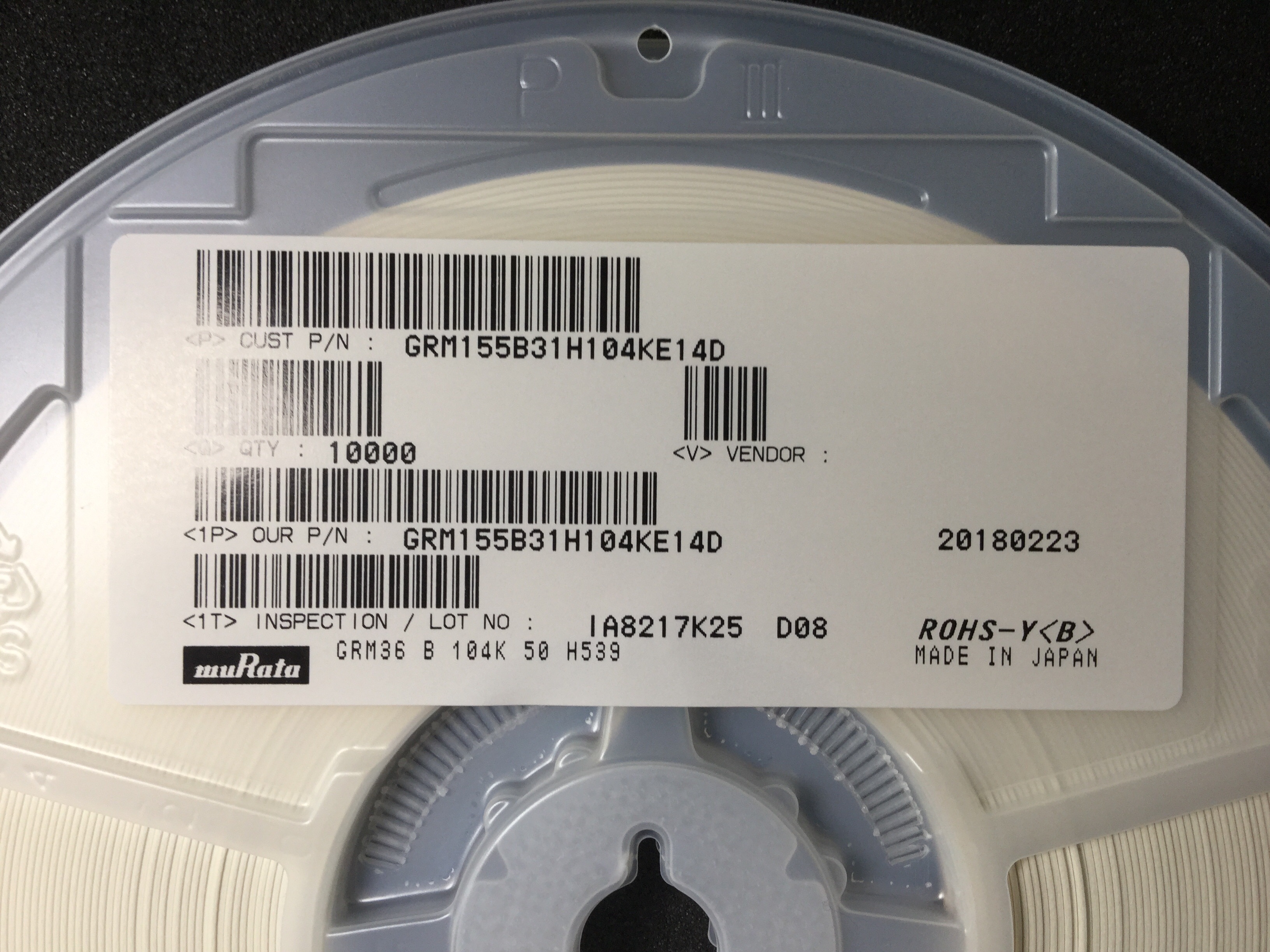 GRM155B31H104KE14D