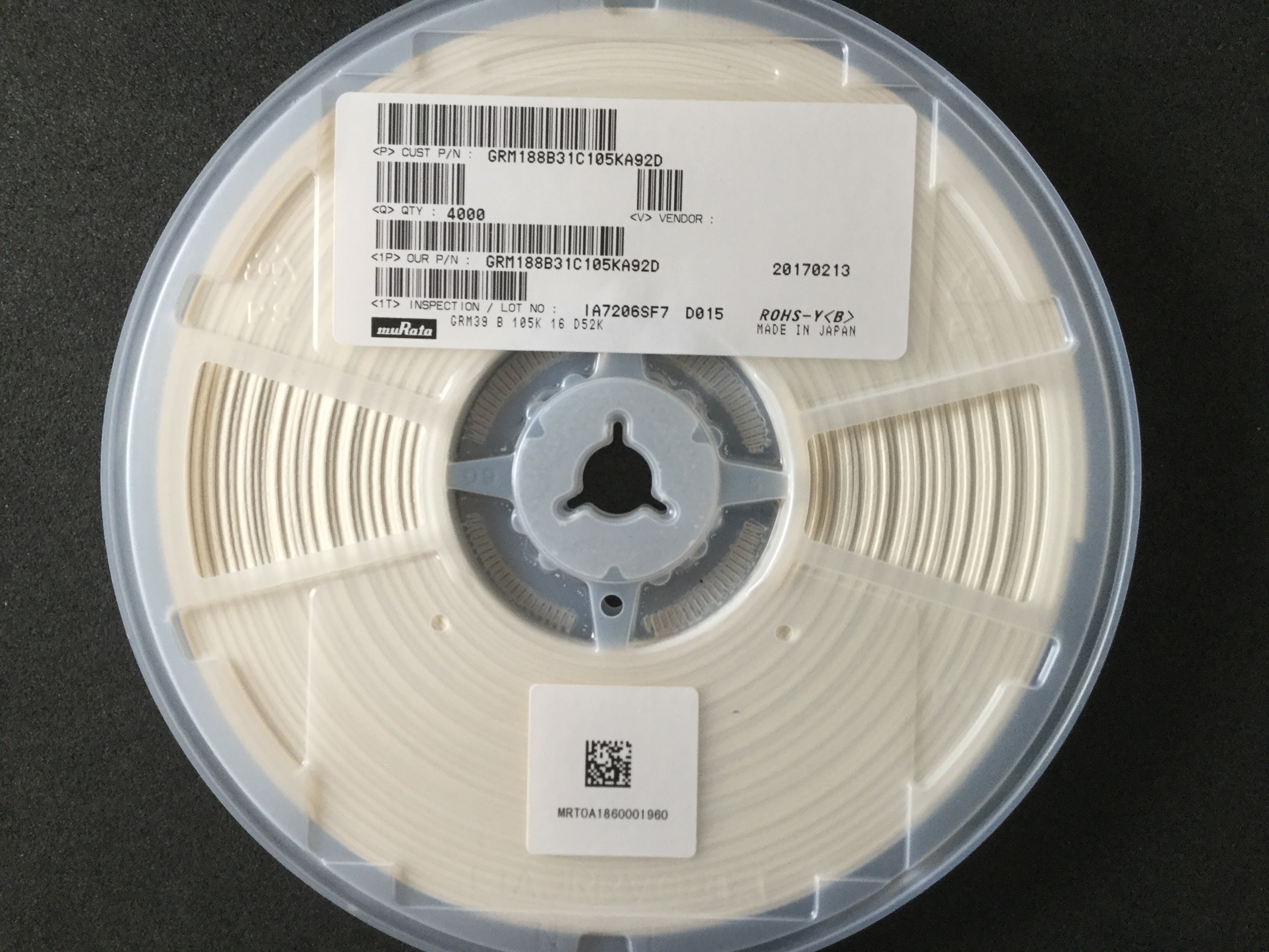 GRM188B31C105KA92D