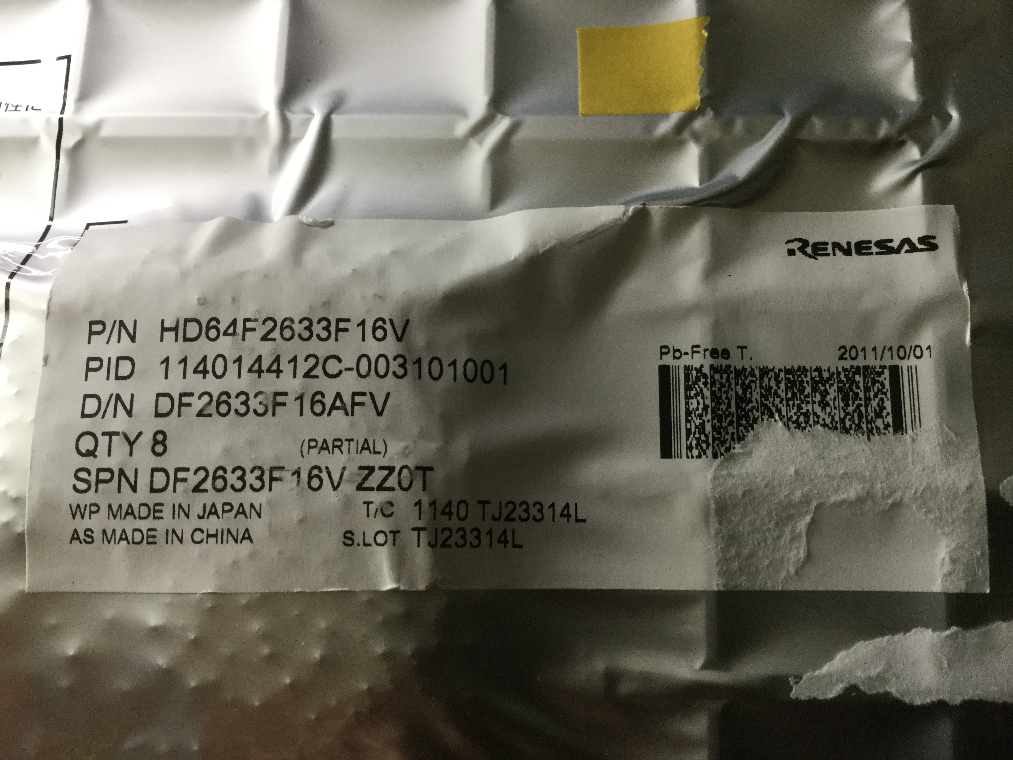 HD64F2633F16V
