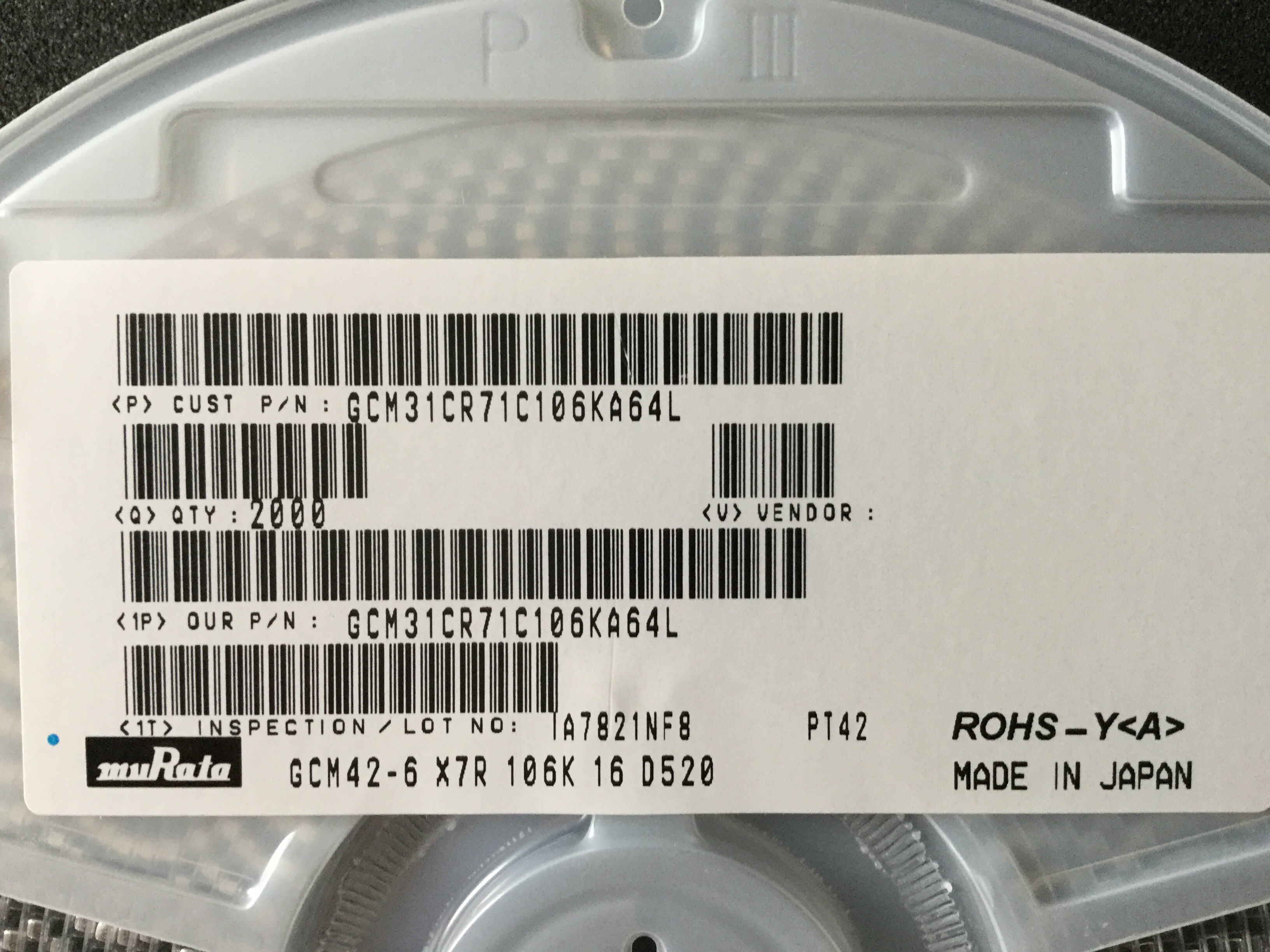 GCM31CR71C106KA64L