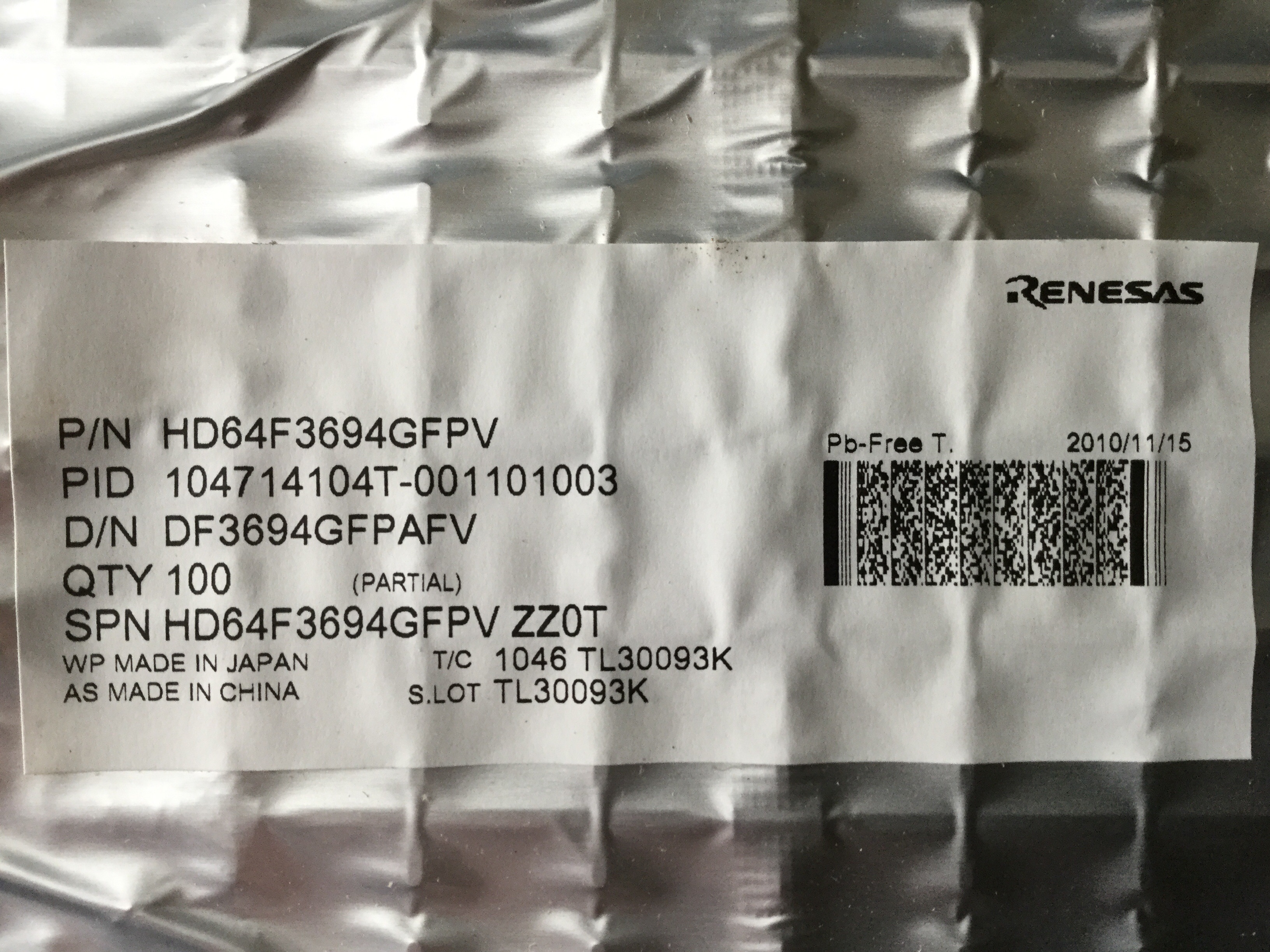 HD64F3694GFPV