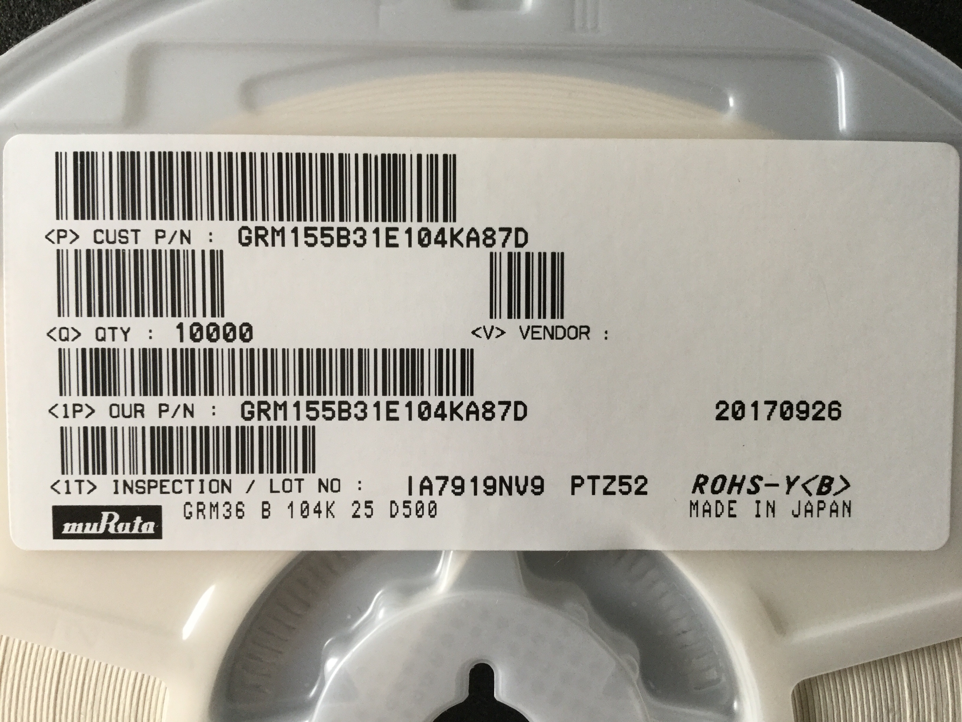 GRM155B31E104KA87D