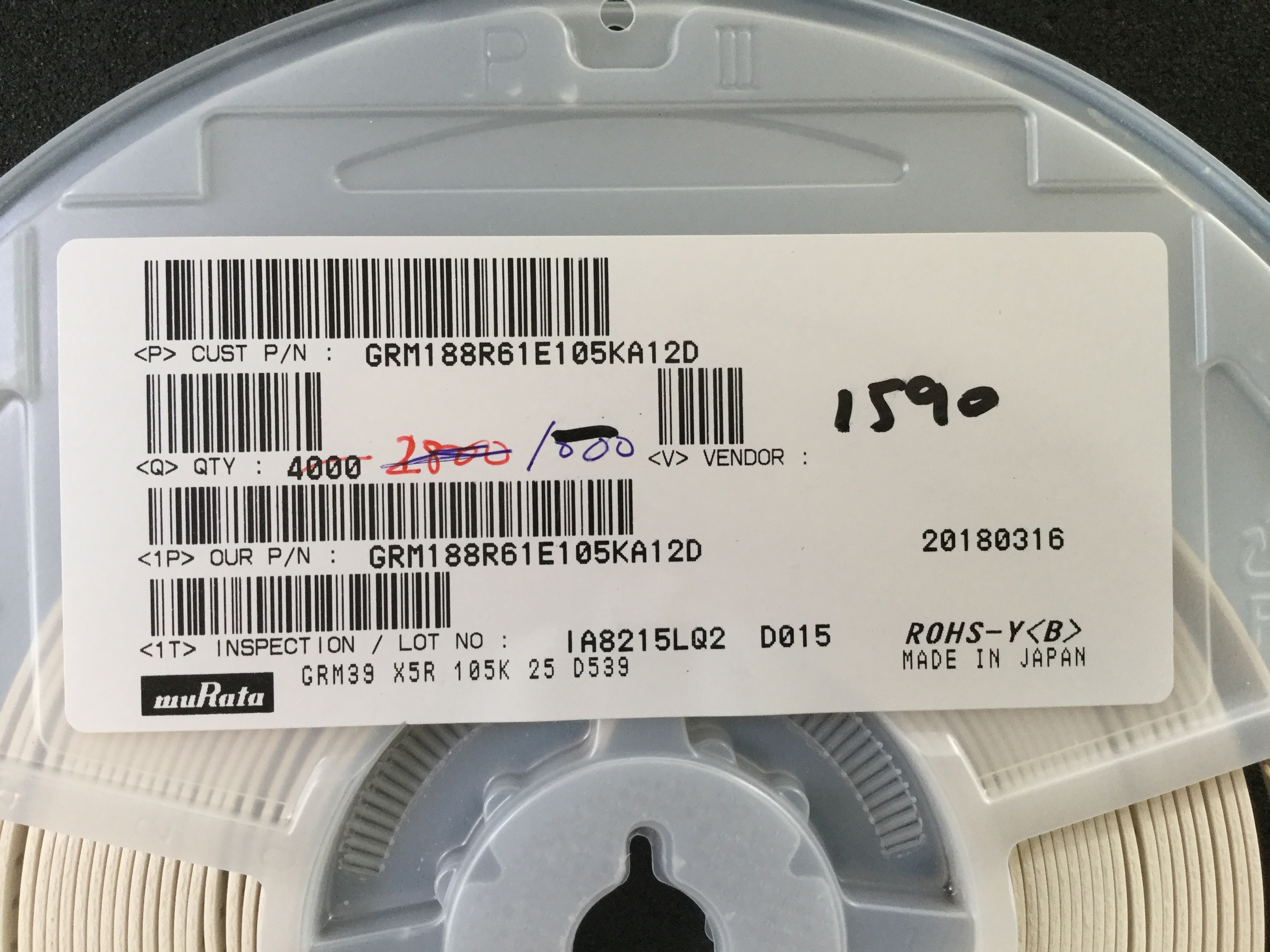 GRM188R61E105KA12D