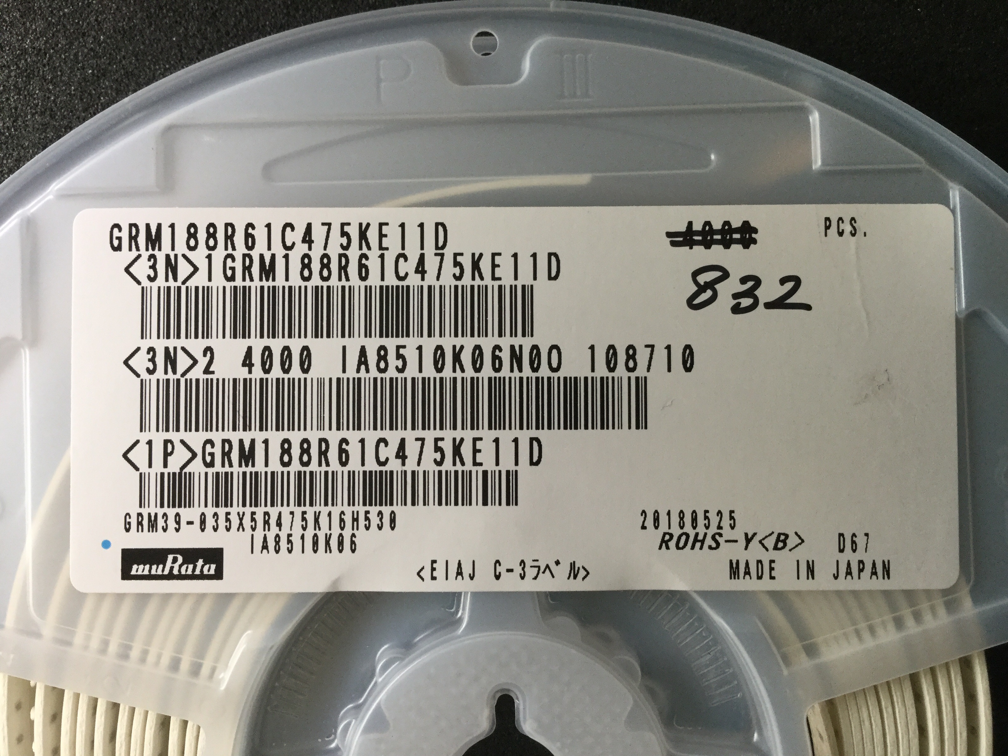 GRM188R61C475KE11#