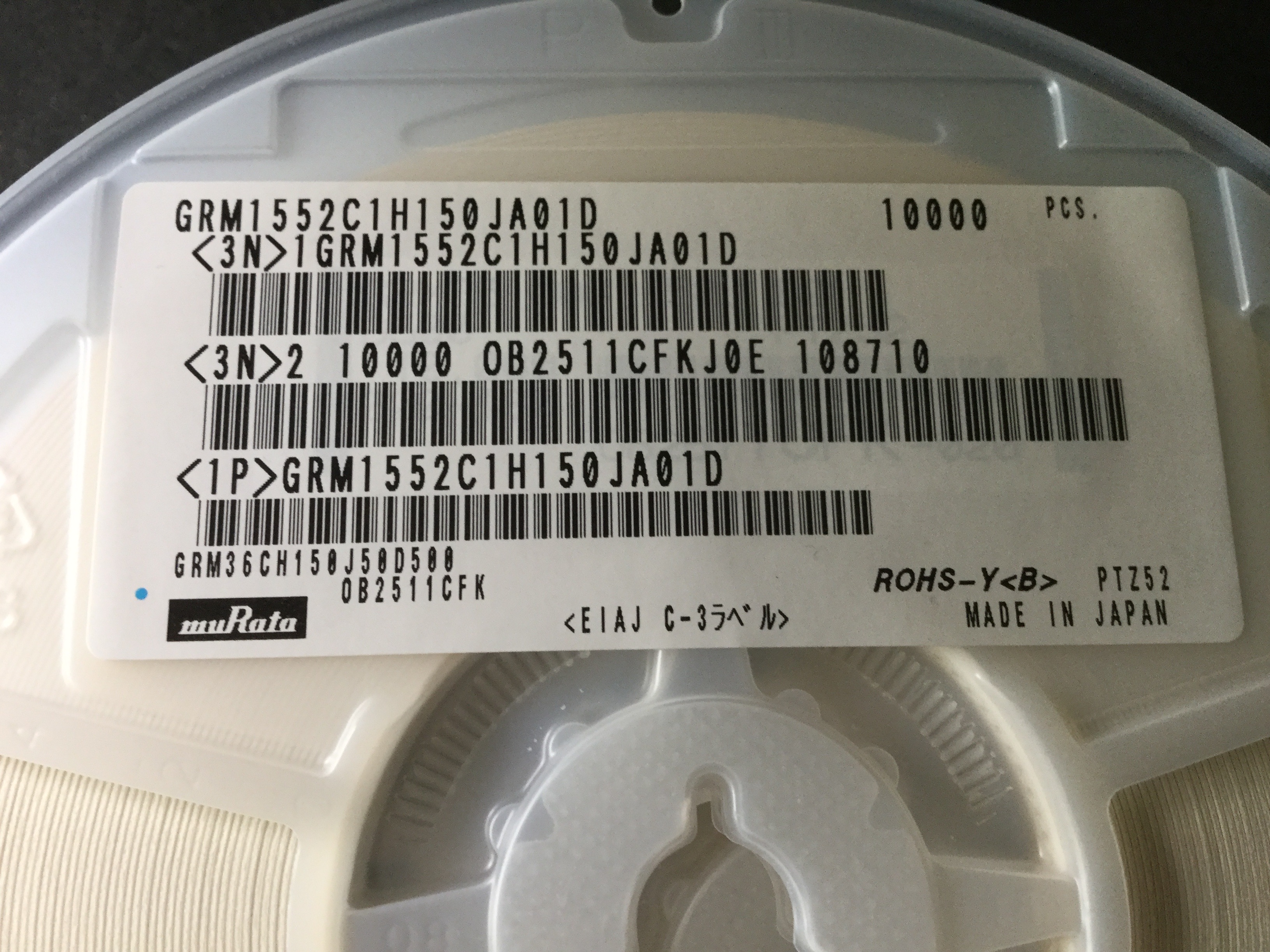 GRM1552C1H150JA01D