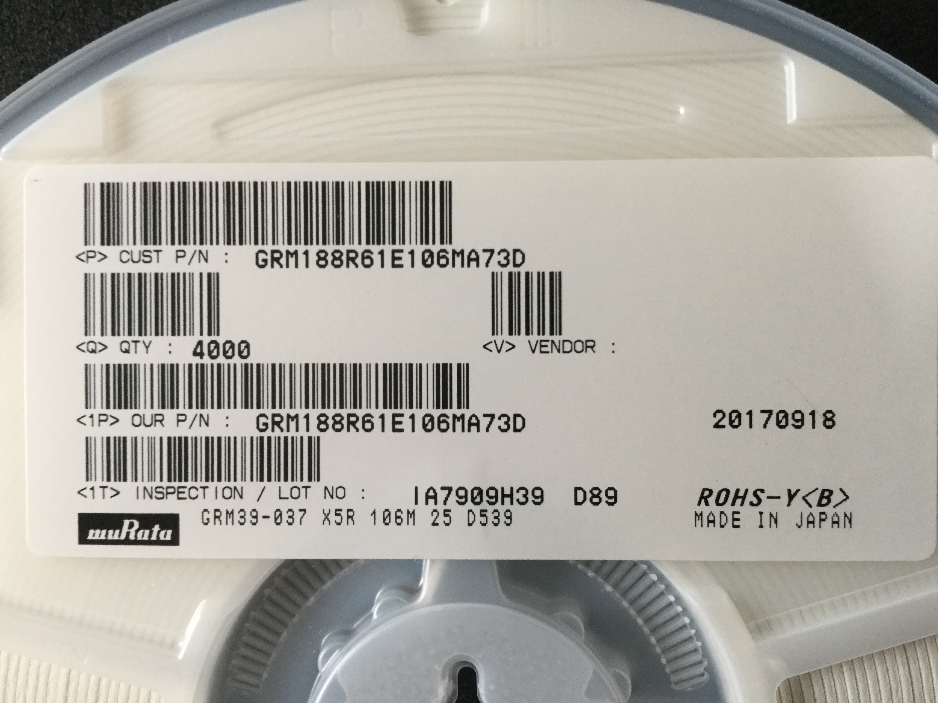 GRM188R61E106MA73D