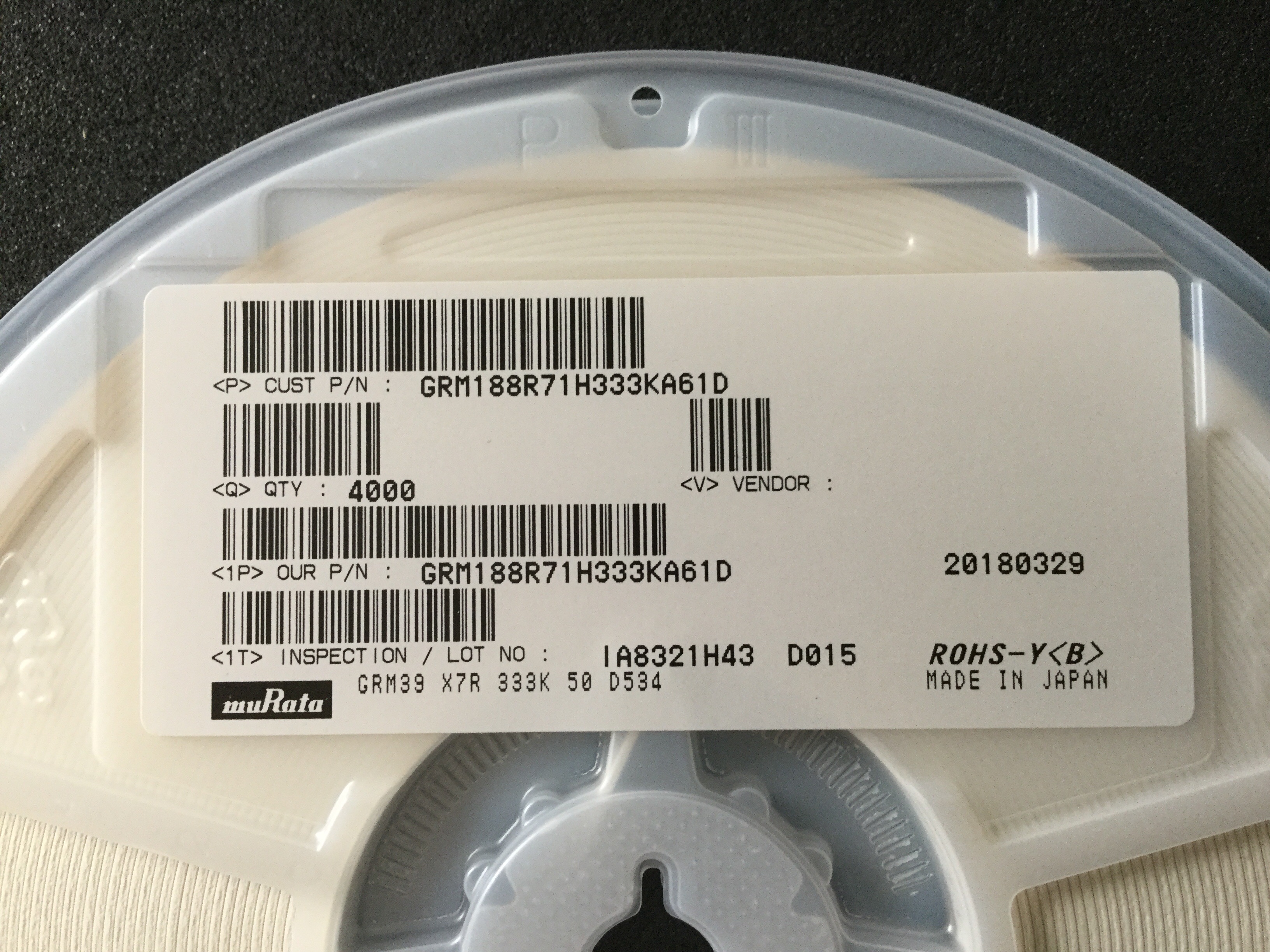 GRM188R71H333KA61D