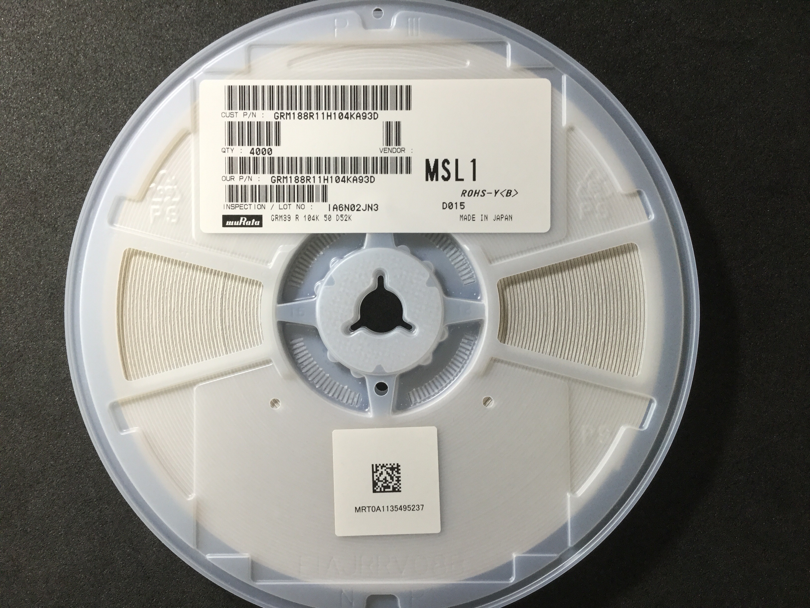 GRM188R11H104KA93D