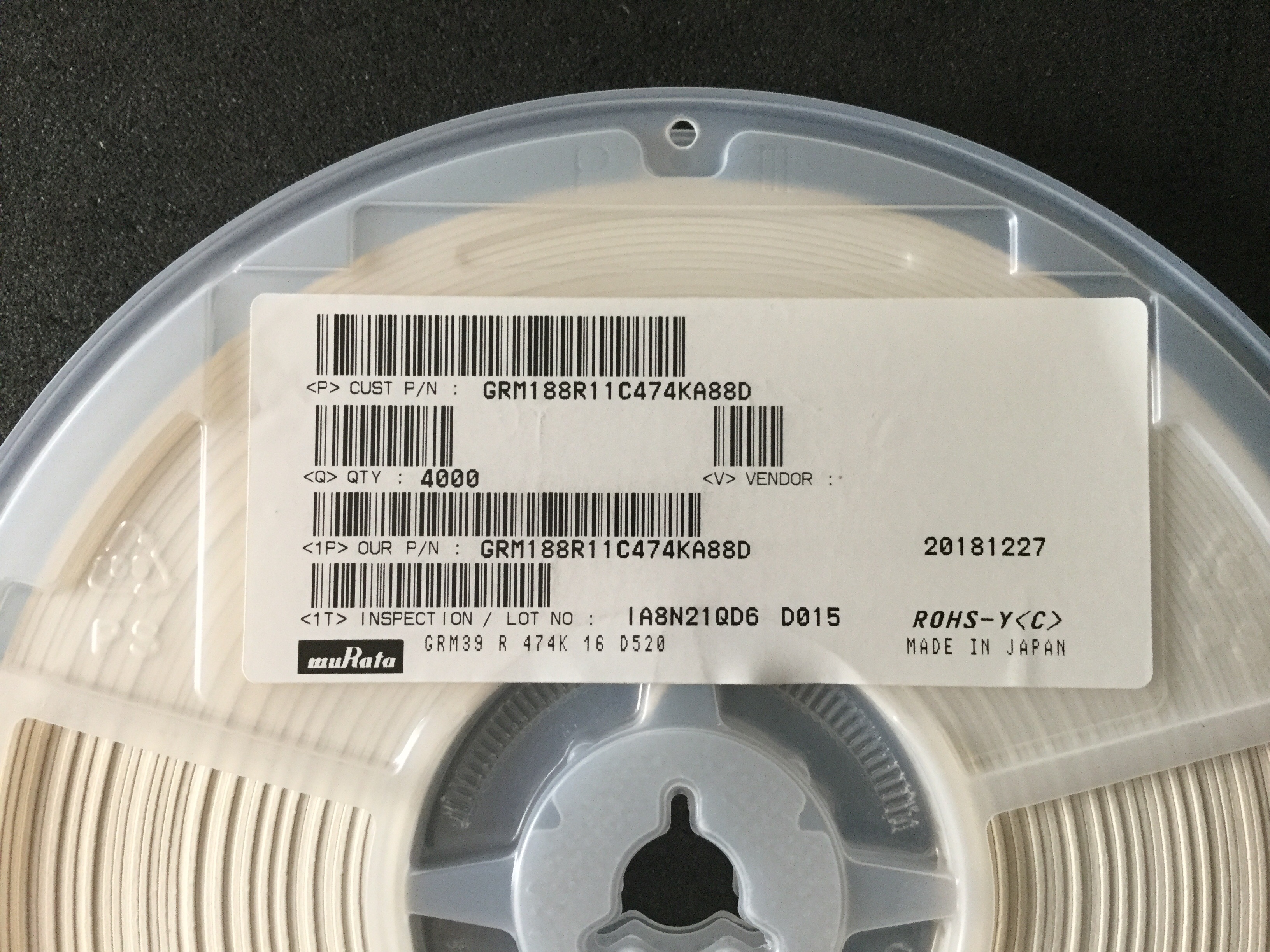 GRM188R11C474KA88D