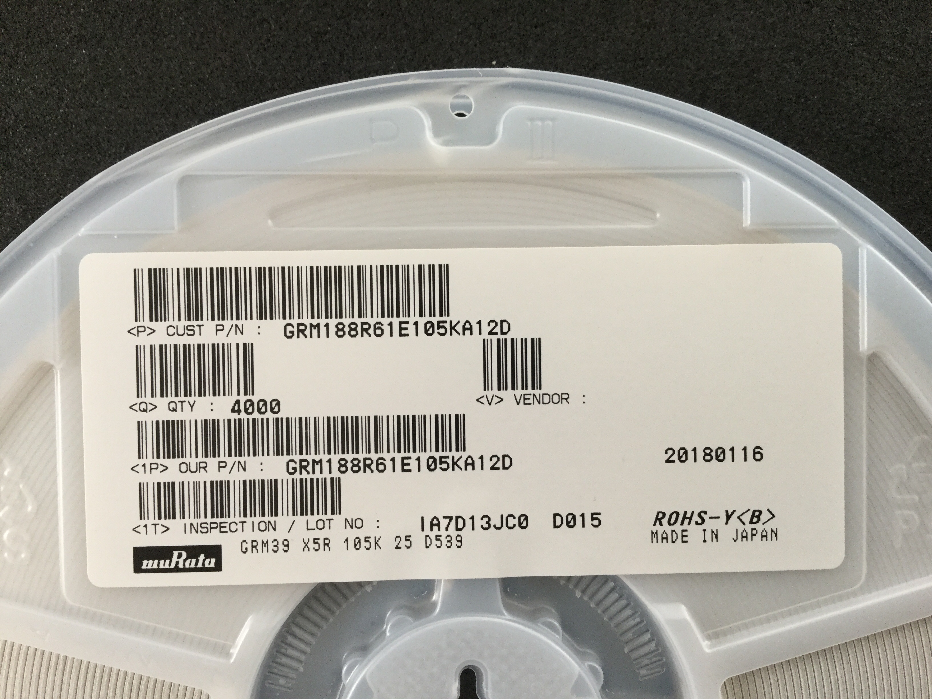 GRM188R61E105KA12D