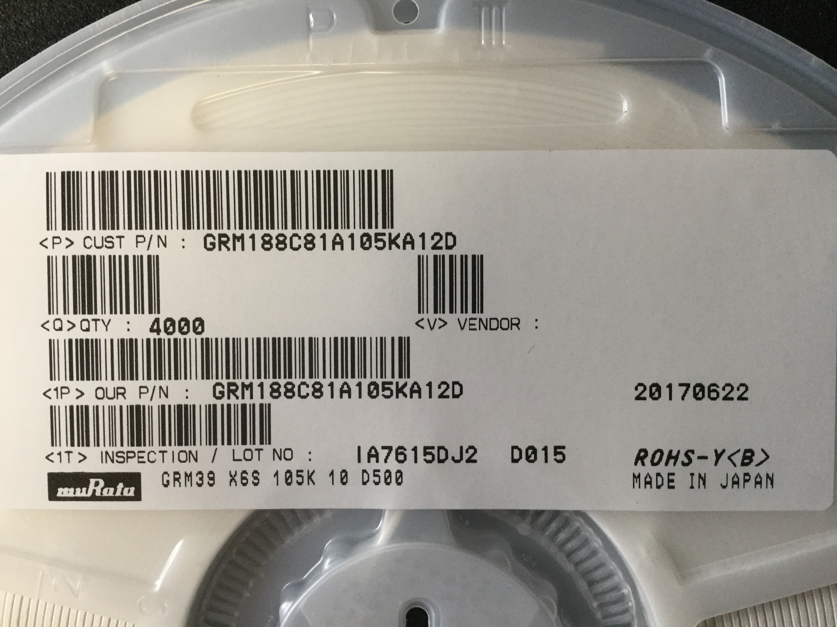 GRM188C81A105KA12D