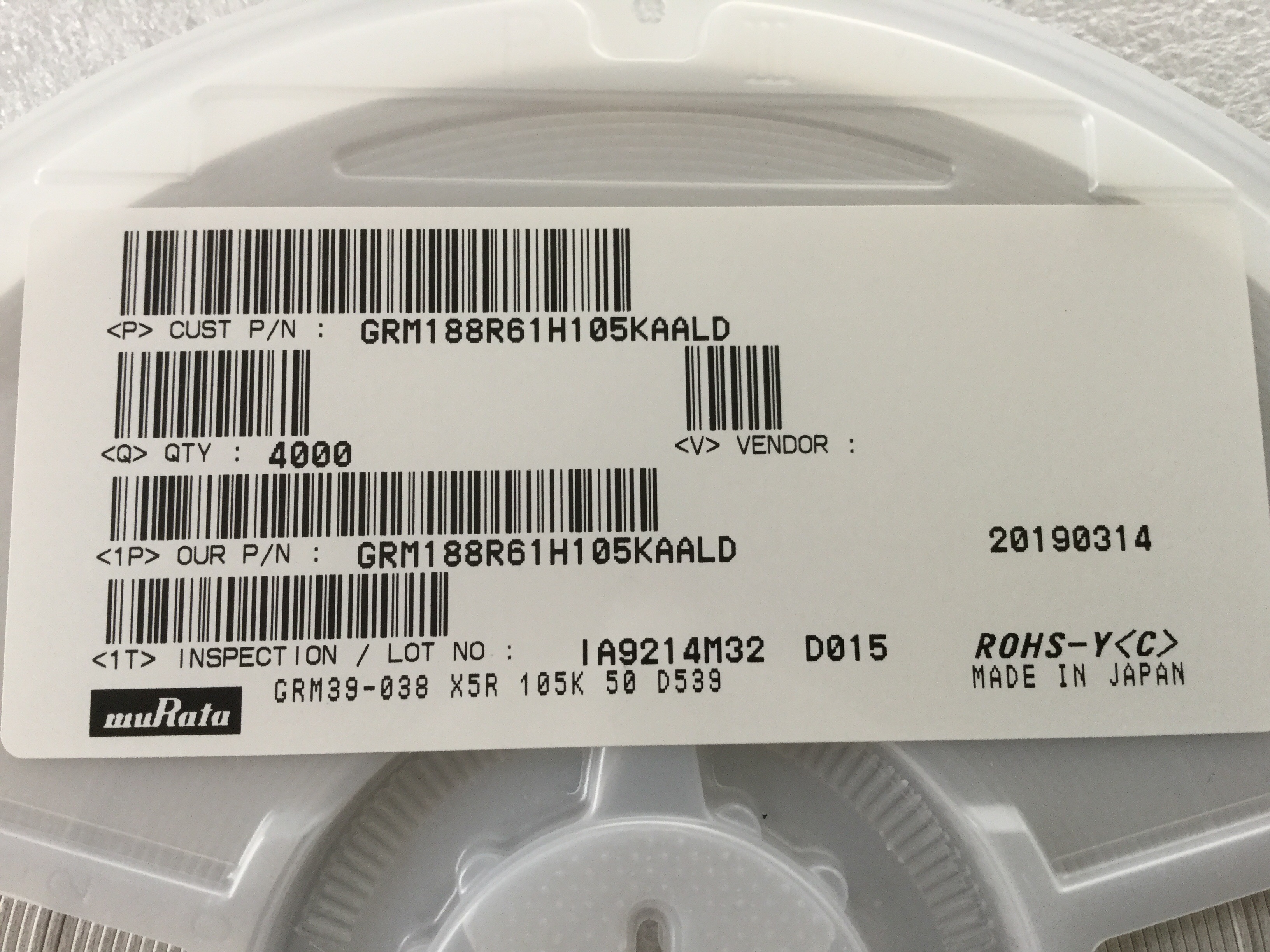 GRM188R61H105KAALD