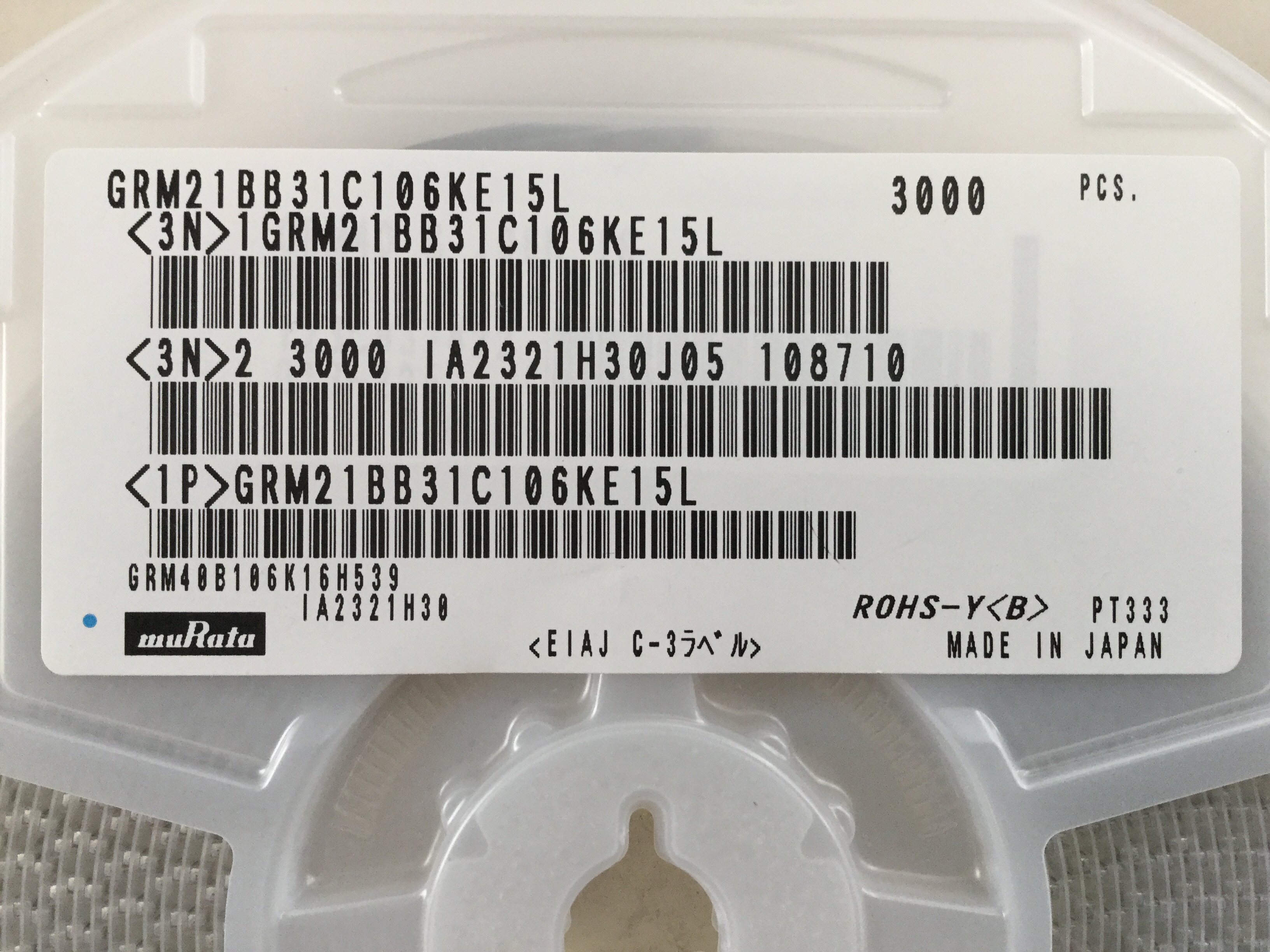GRM21BB31C106KE15L