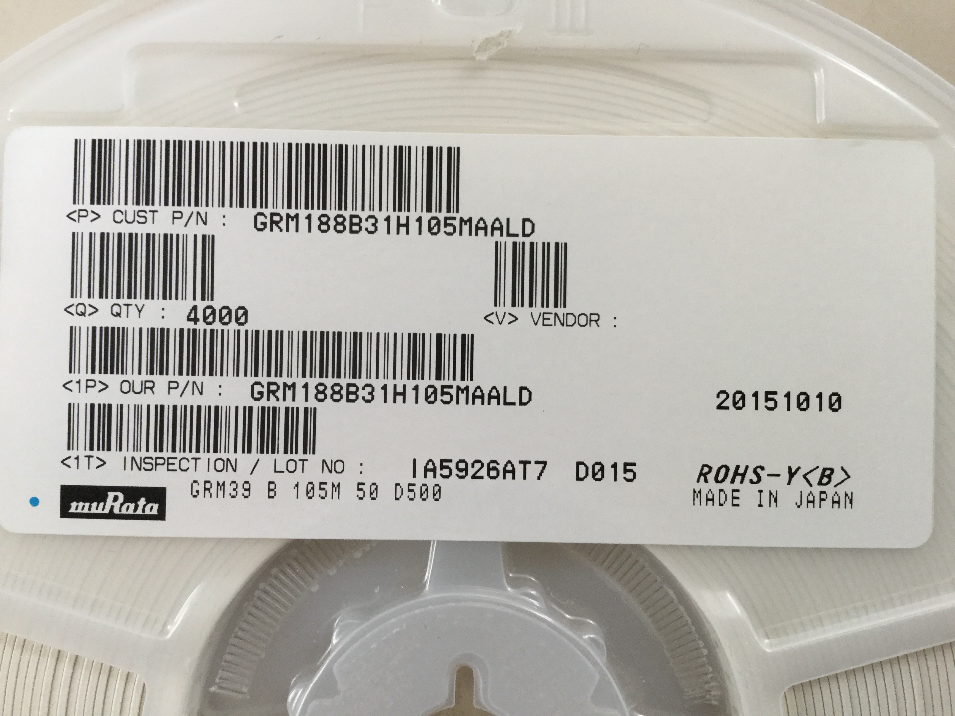 GRM188B31H105MAALD