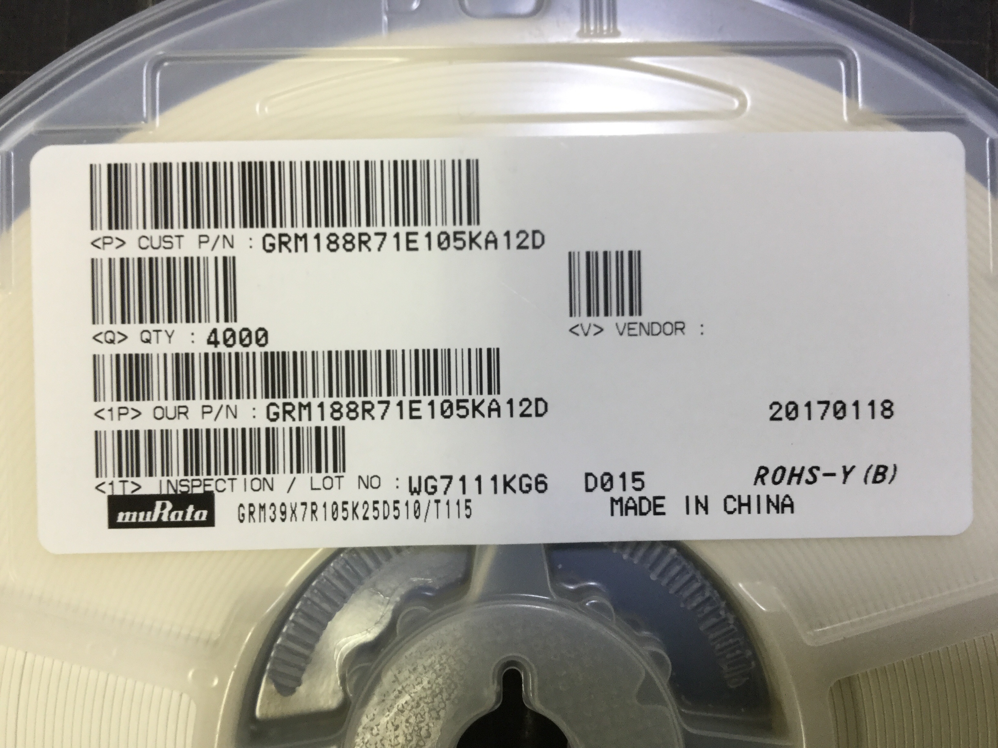 GRM188R71E105KA12D