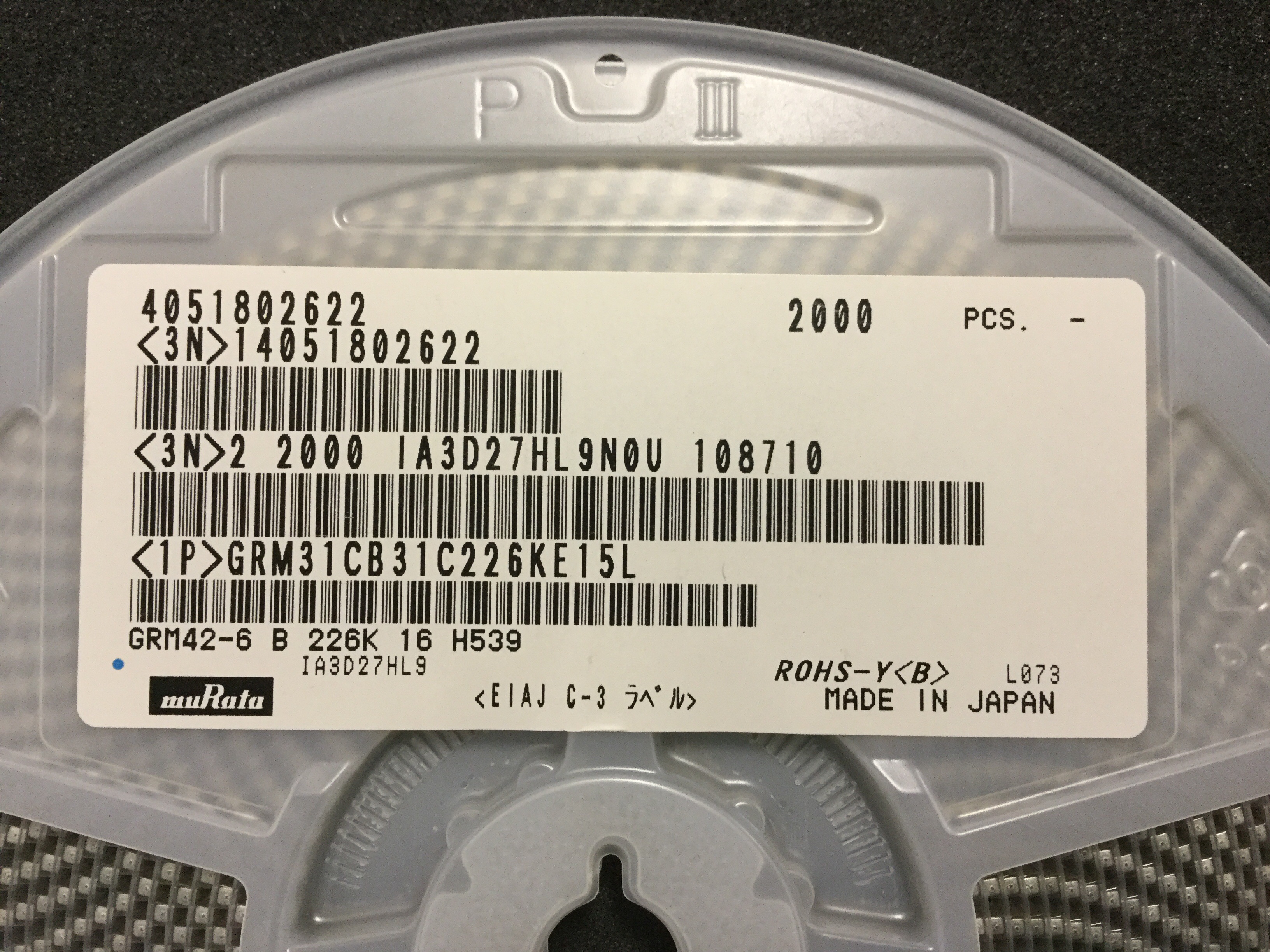 GRM31CB31C226KE15L