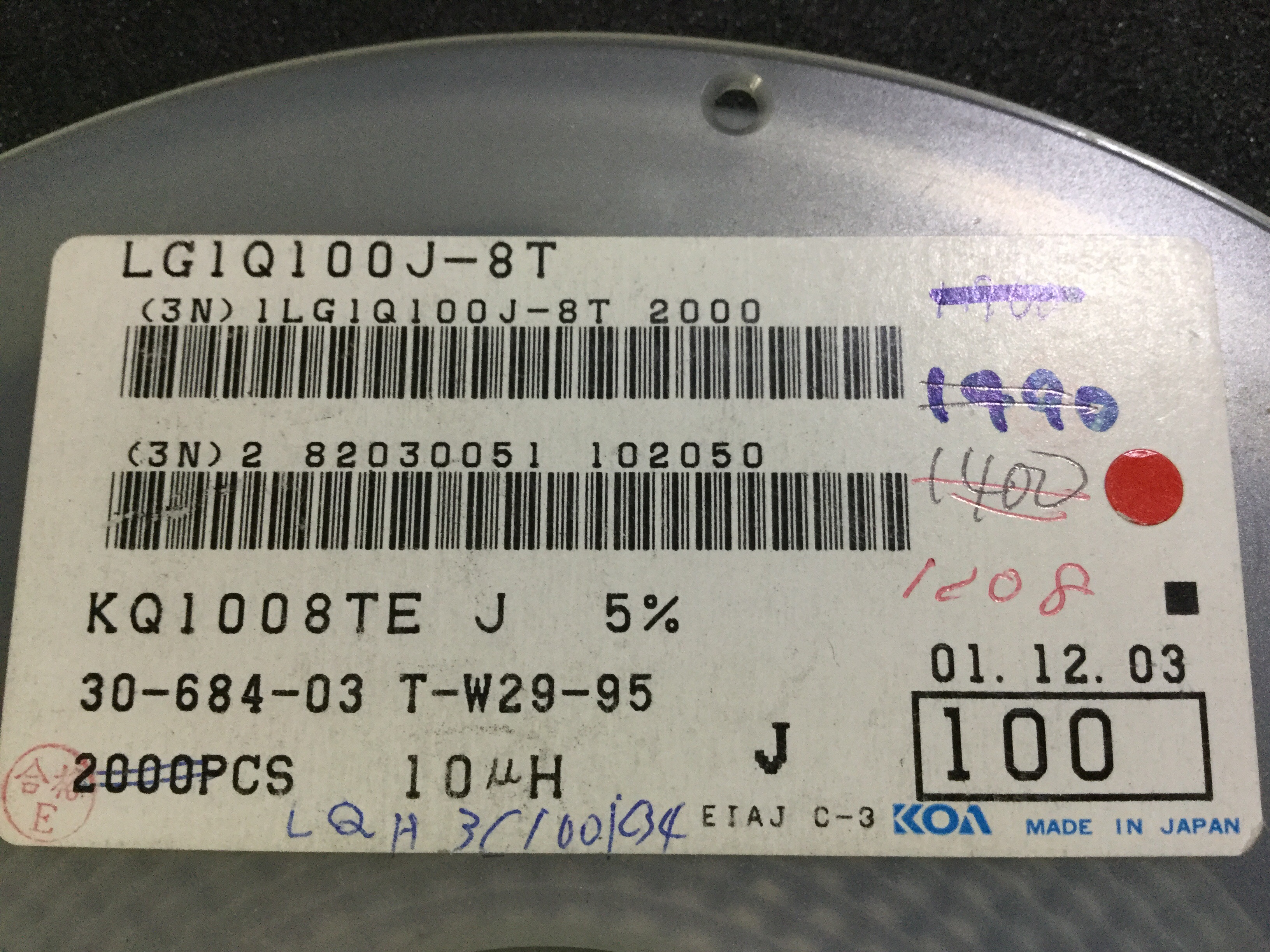 KQ1008TTE100J