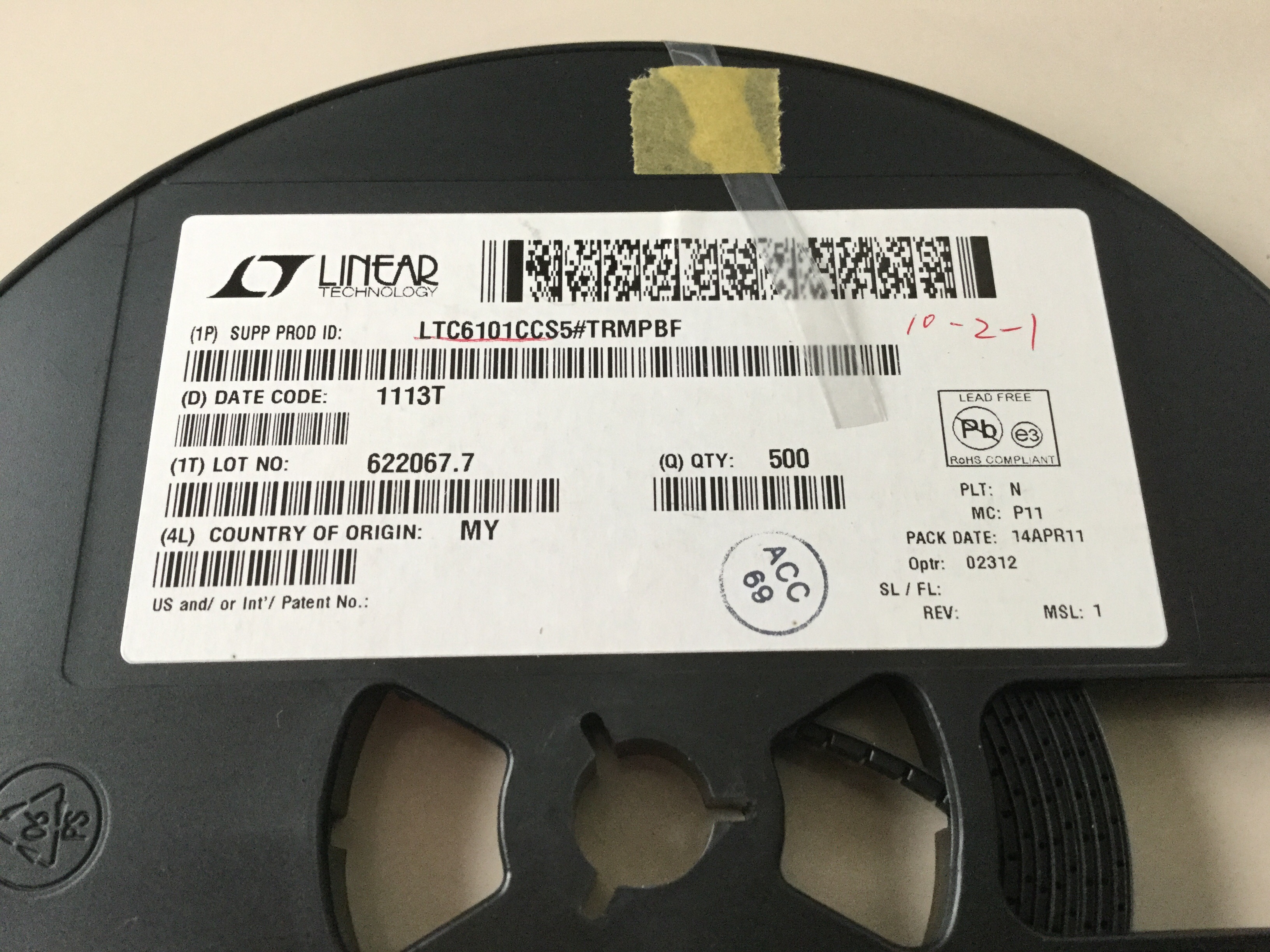 LTC6101CCS5#TRMPBF