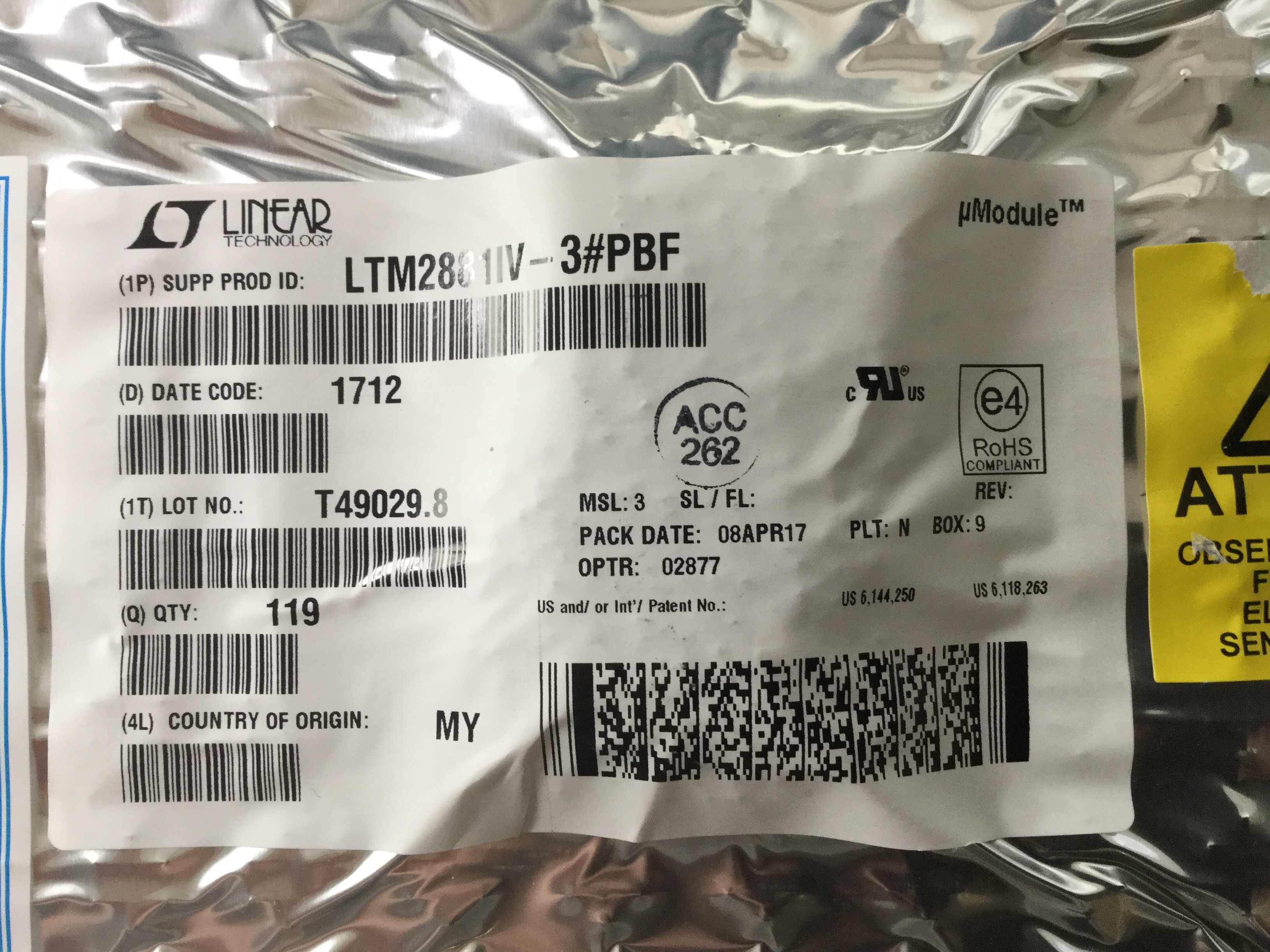 LTM2881IV-3#PBF