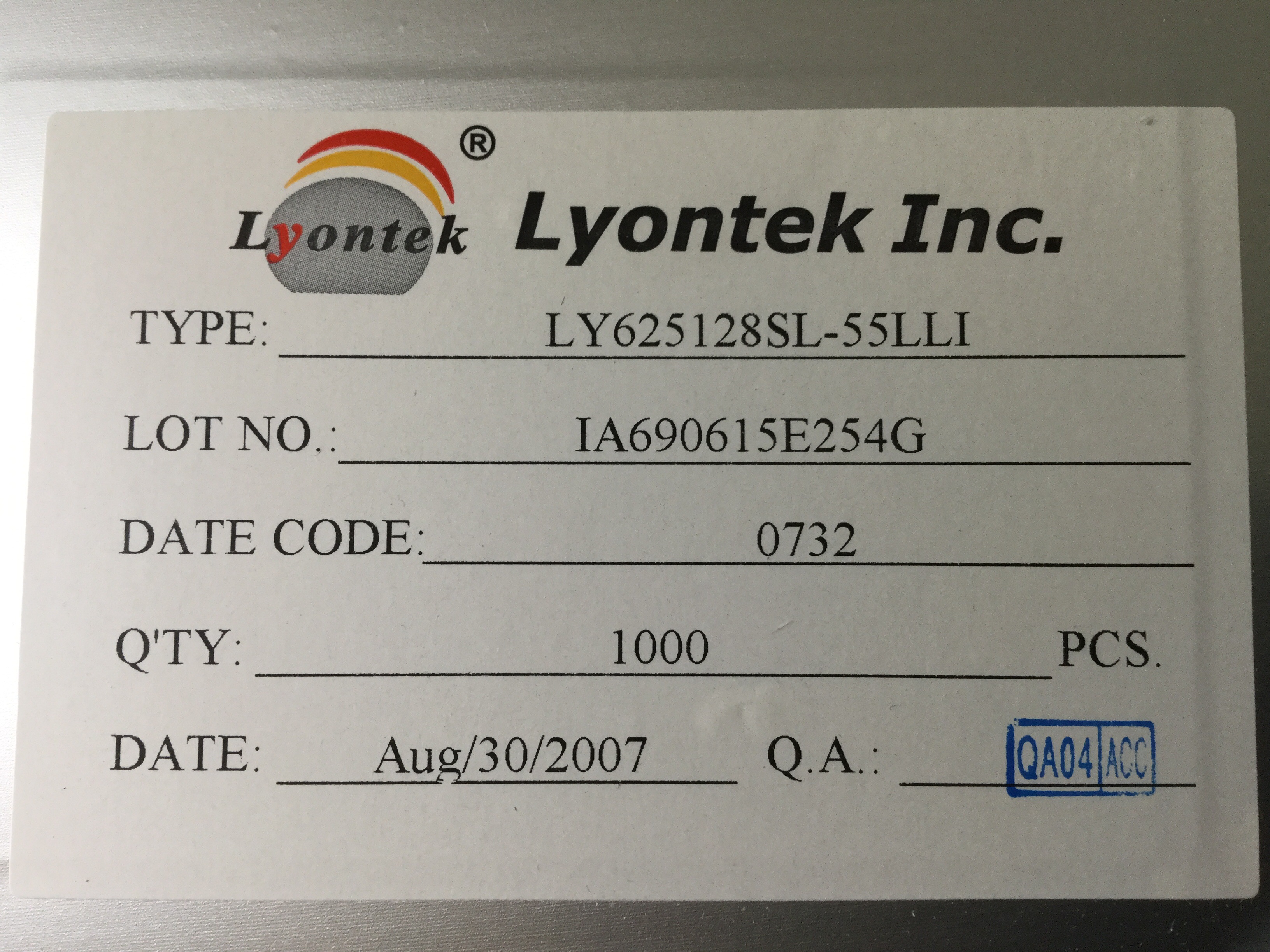LY625128SL-55LLI