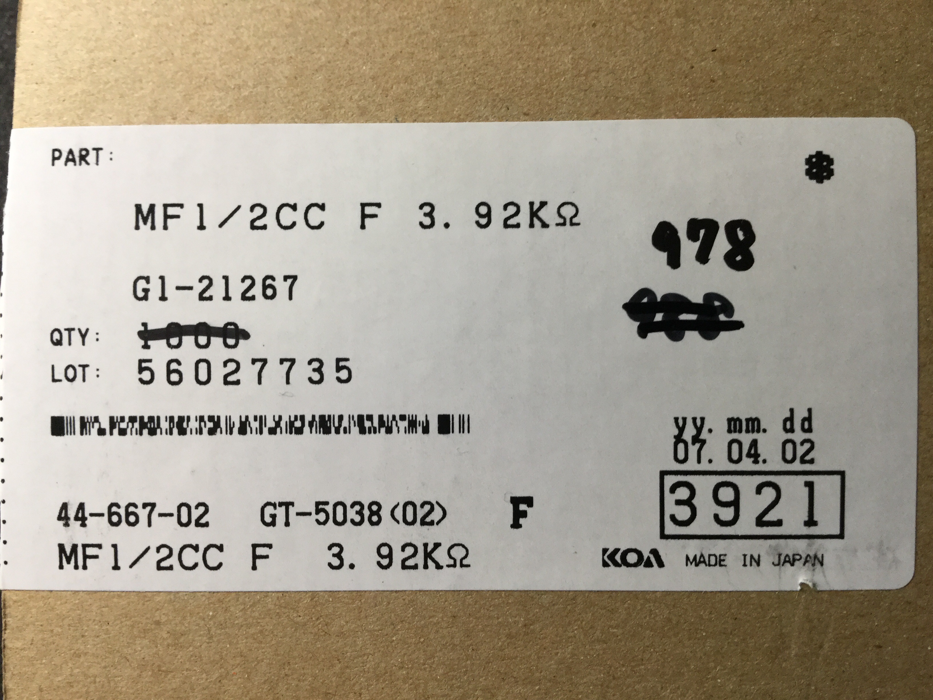 MF1/2CC3921F