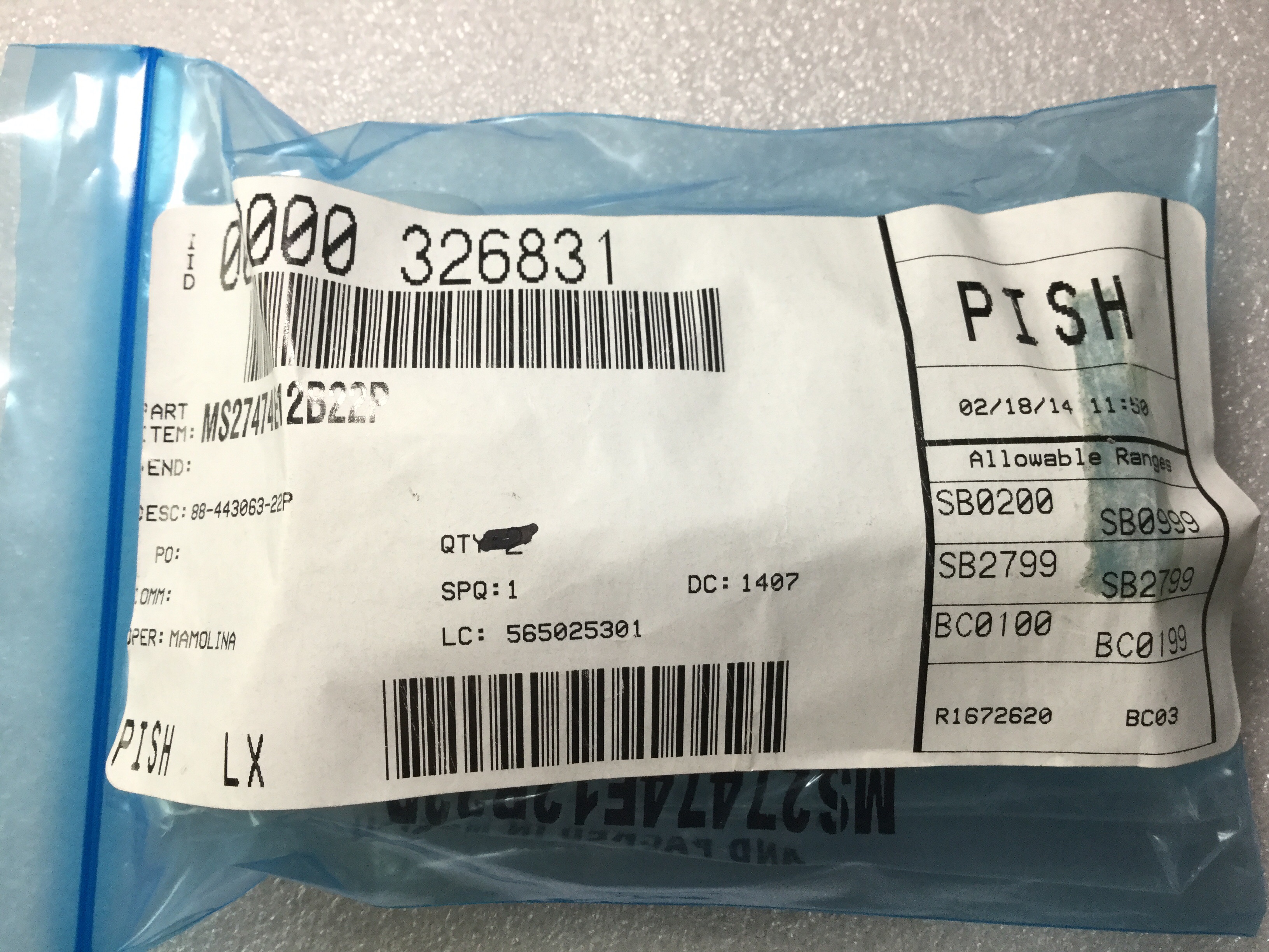 MS27474E12B22P