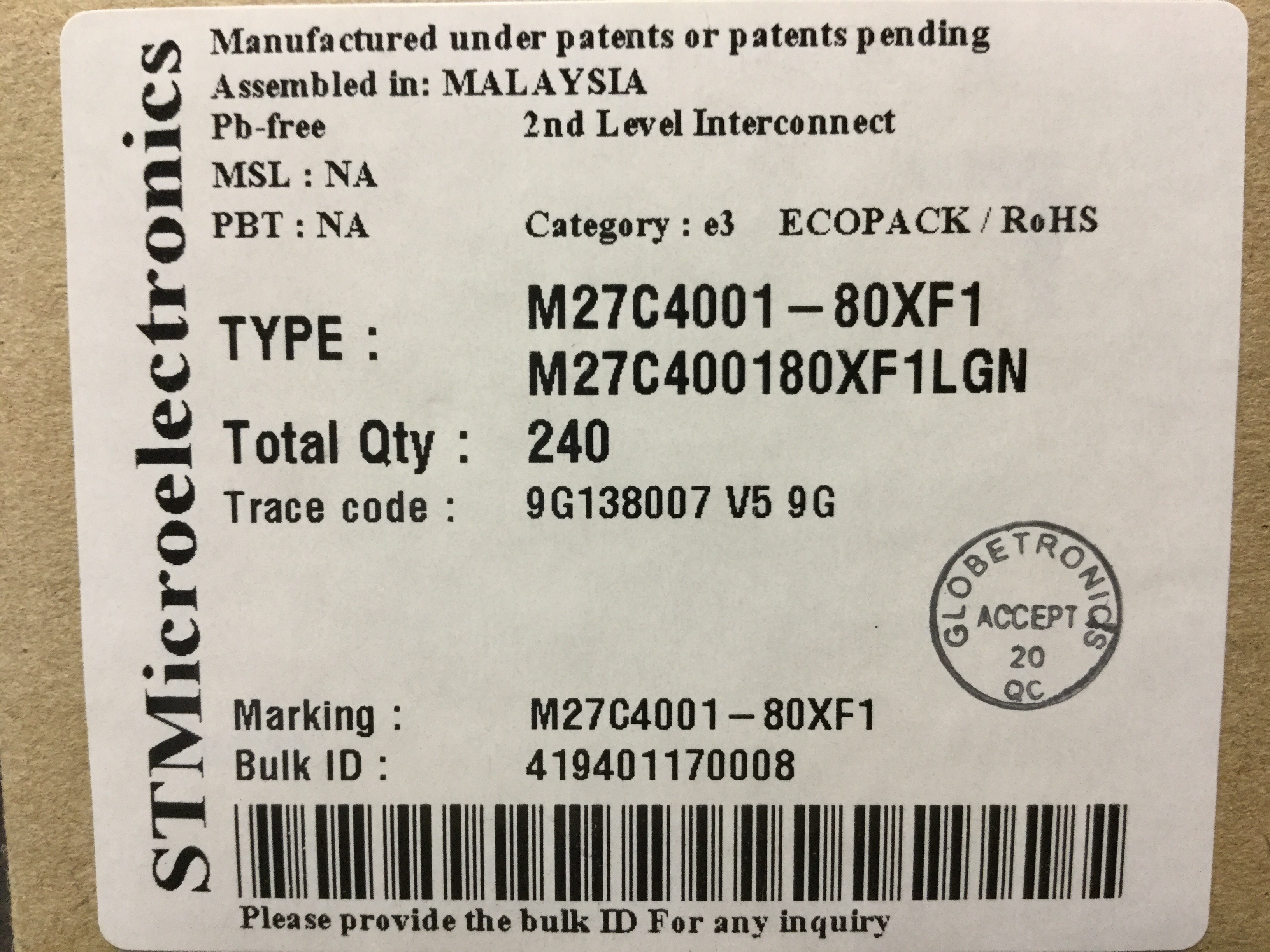 M27C4001-80XF1