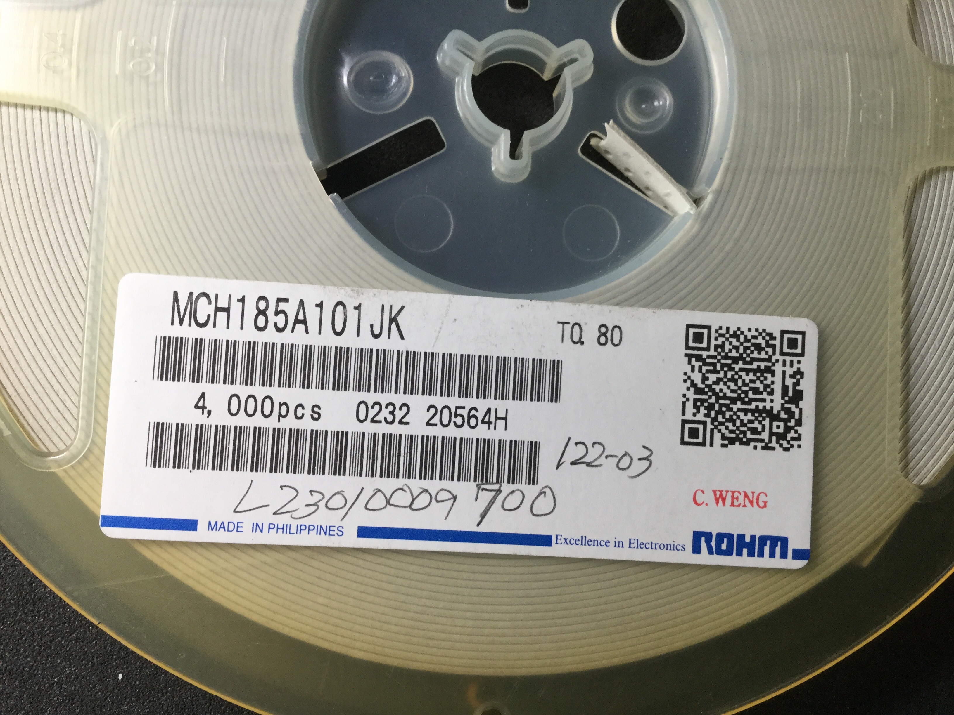 MCH185A101JK