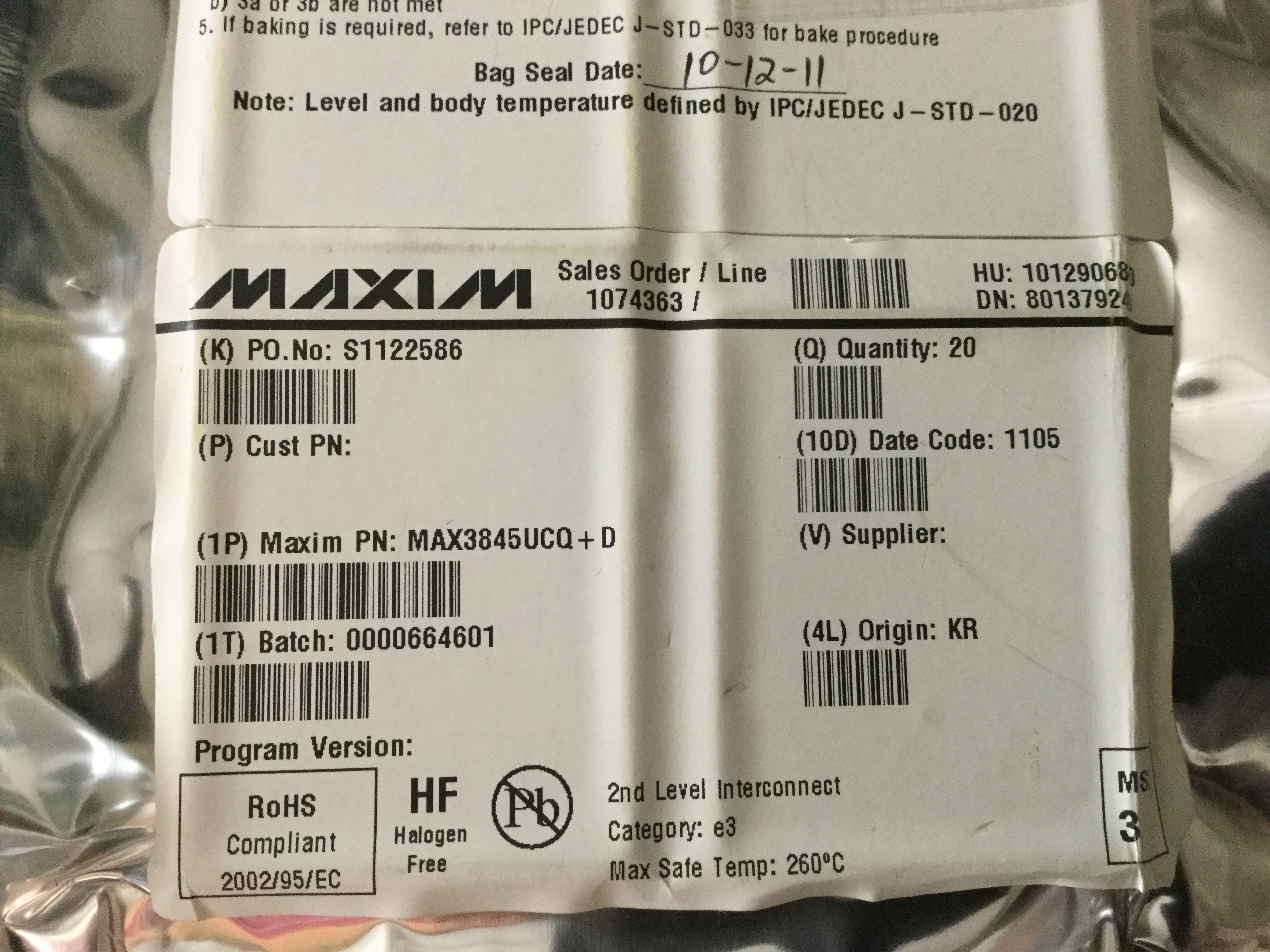 MAX3845UCQ+D