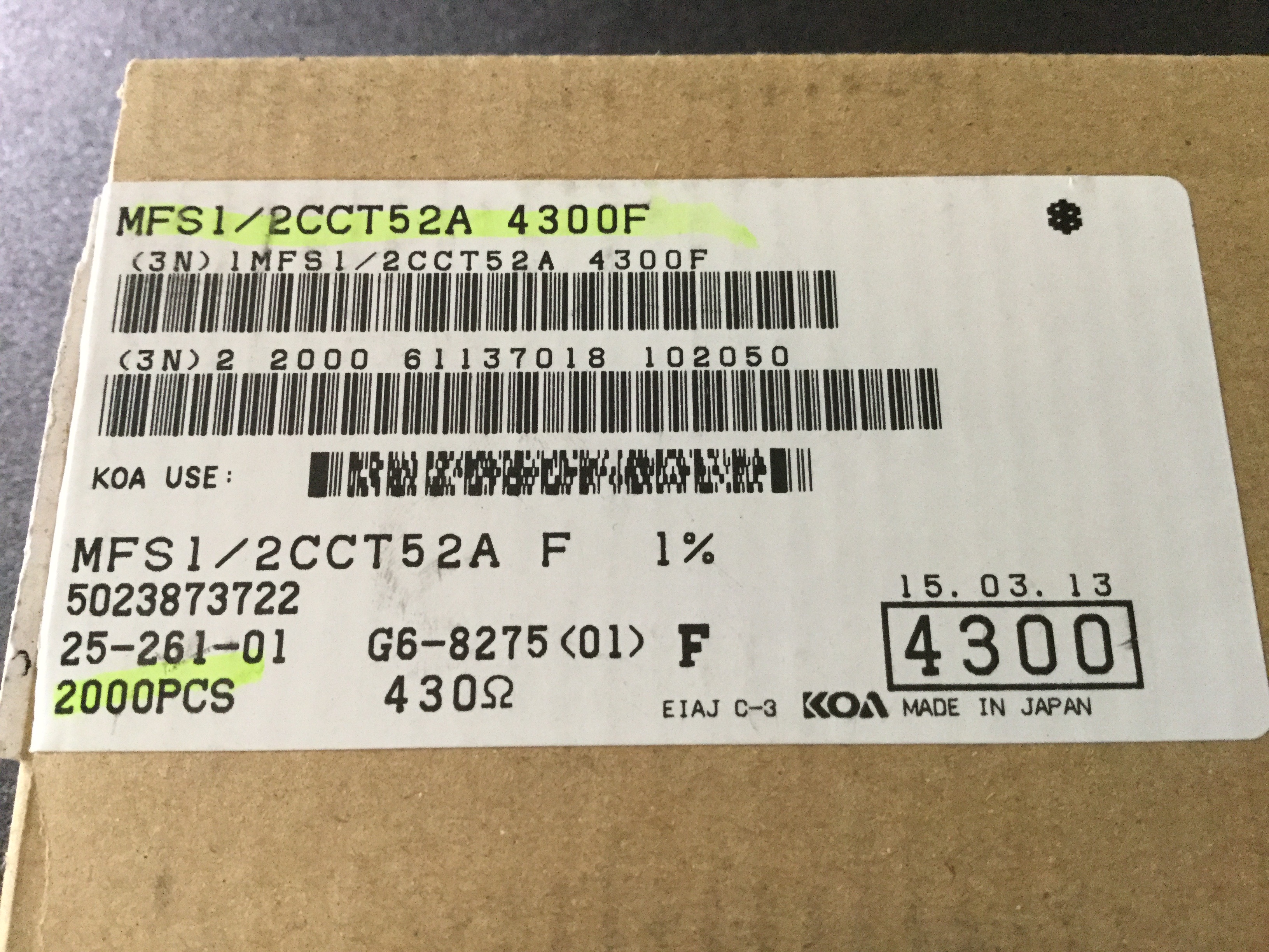 MFS1/2CCT52A4300F
